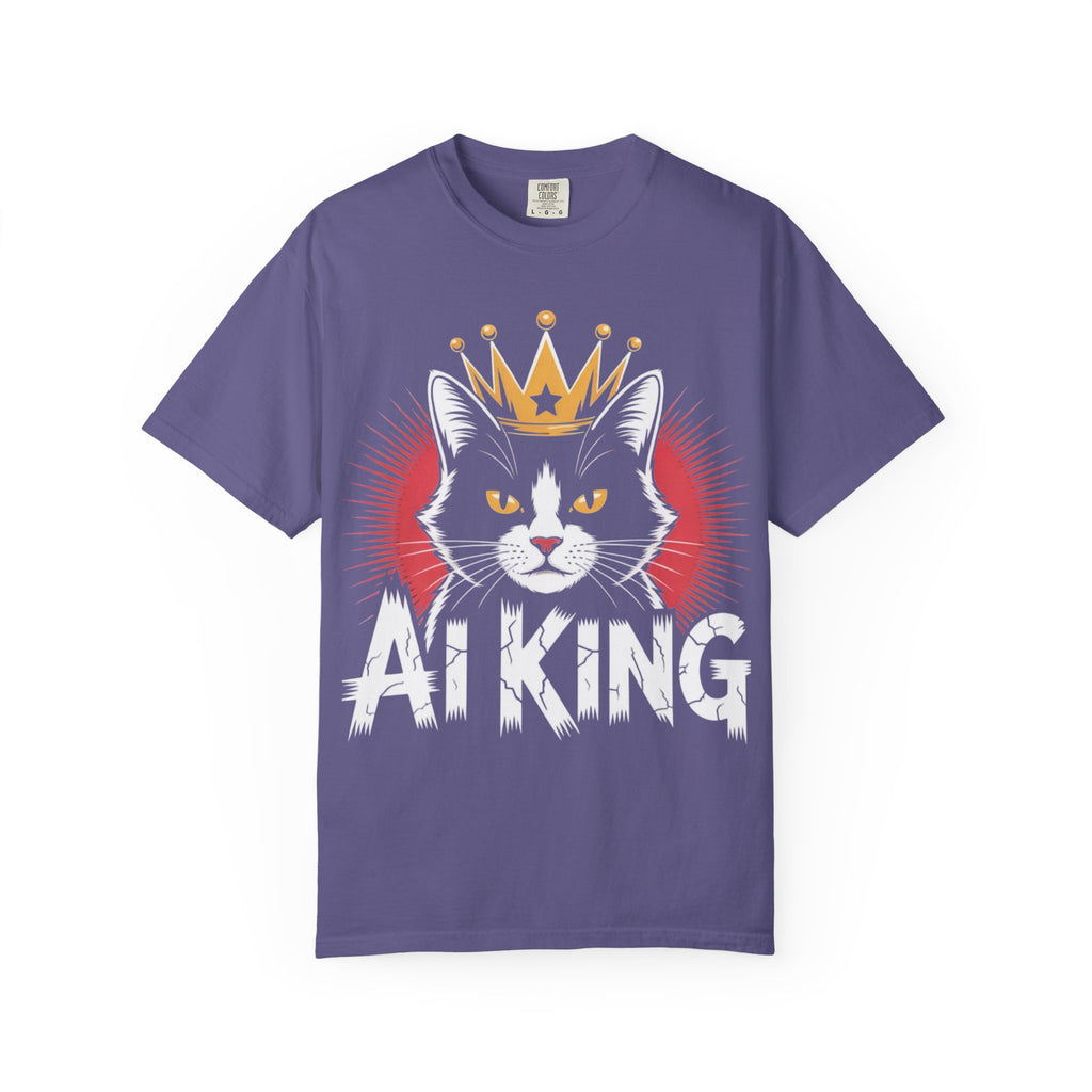 AI king ""Glitch Monarch"" Garment-Dyed T-shirt (Men)