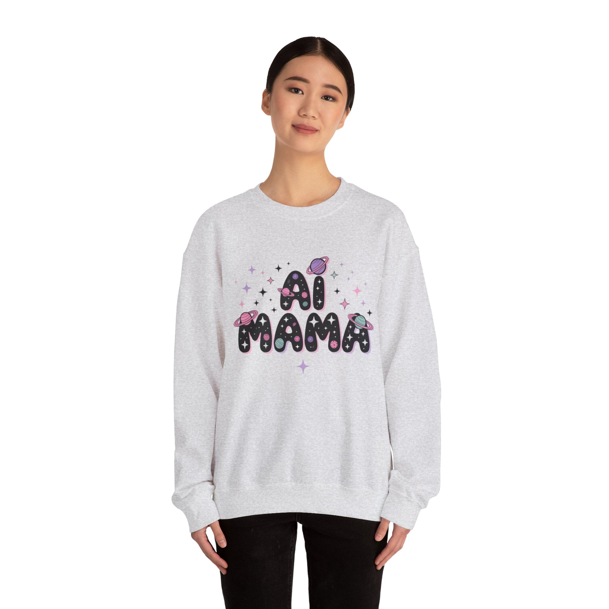 AI Mama "Digital Daydreamer" Unisex Heavy Blend™ Crewneck Sweatshirt