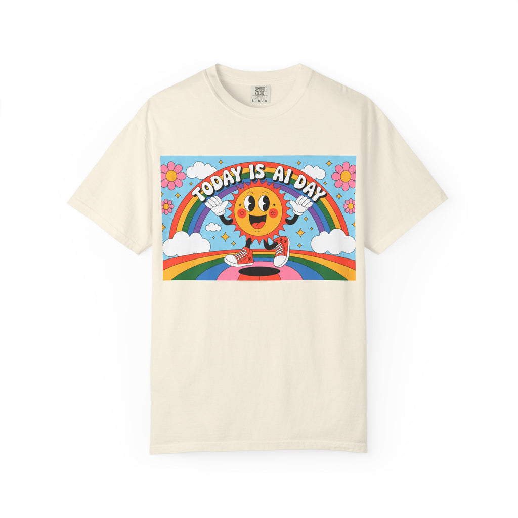 Today Is AI Day  "Sunshine Circuit" Unisex Garment-Dyed T-shirt