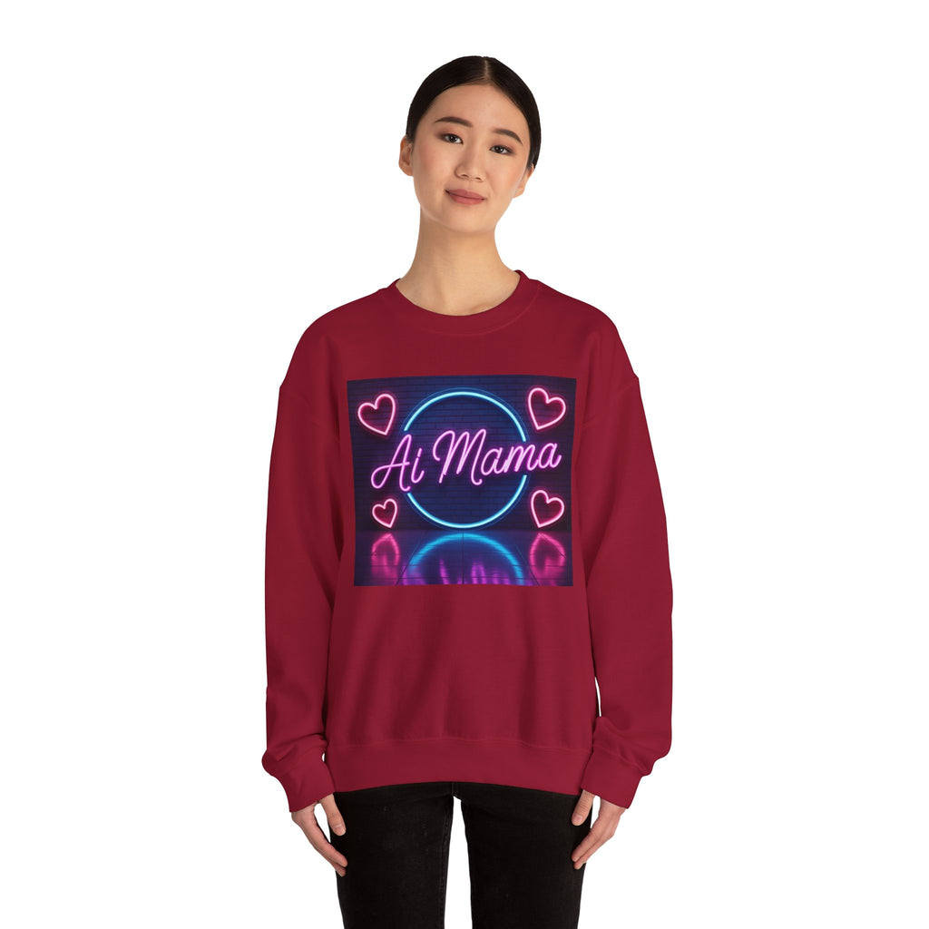 AI MAMA “ Electric Love Loop ” Unisex Heavy Blend™ Crewneck Sweatshirt