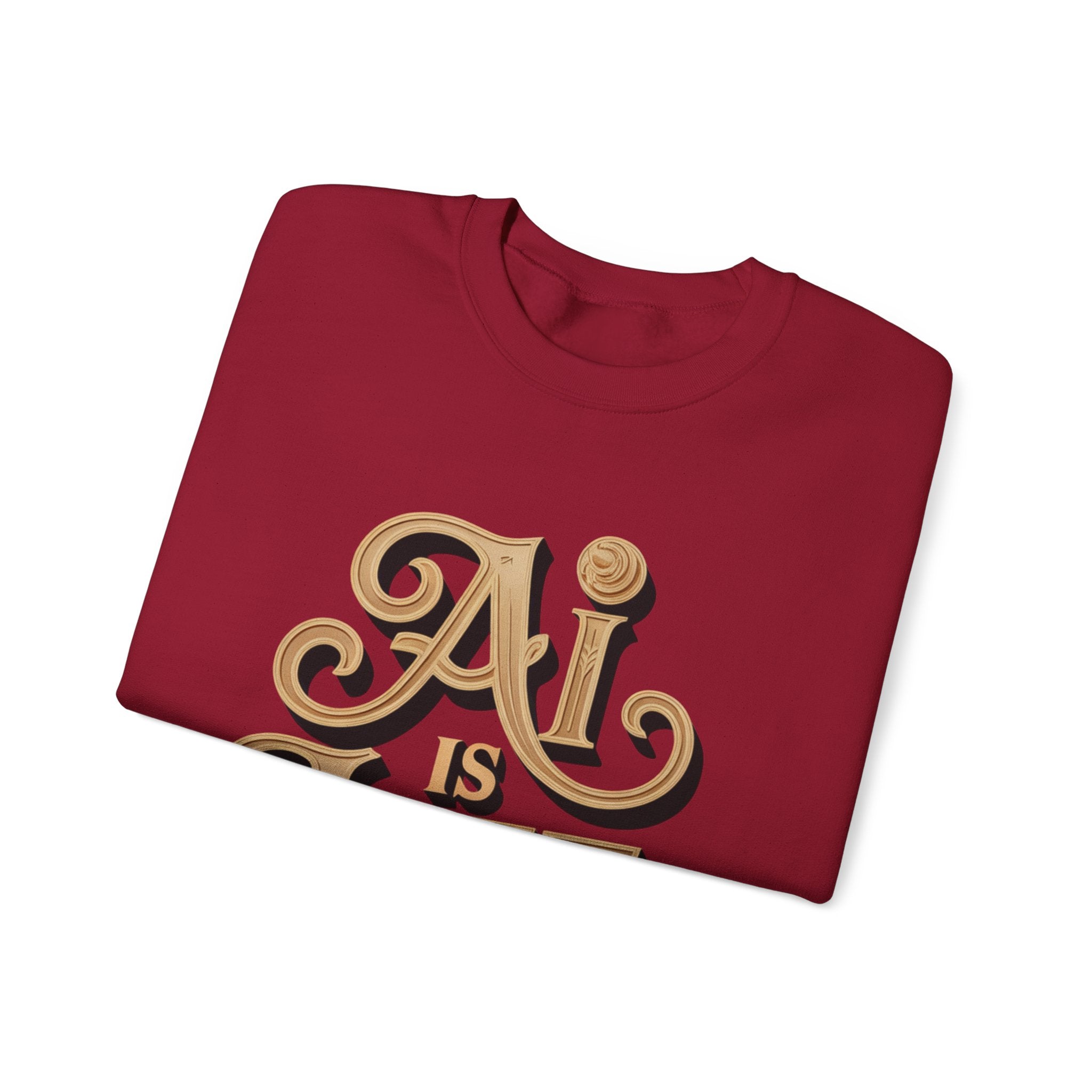 AI IS LIFE  "Golden Neuralwave"  Unisex Heavy Blend™ Crewneck Sweatshirt