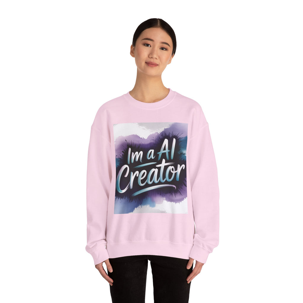 I’m a AI Creator "DIGITAL BRUSHSTROKE" Unisex Garment-Dyed Sweatshirt