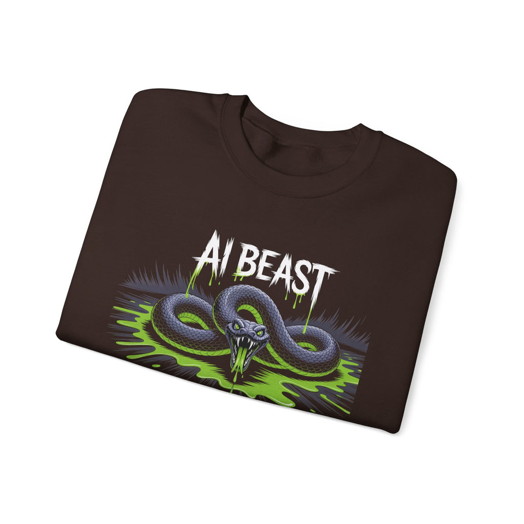 AI BEAST  "Digital Venom" Unisex Heavy Blend™ Crewneck Sweatshirt