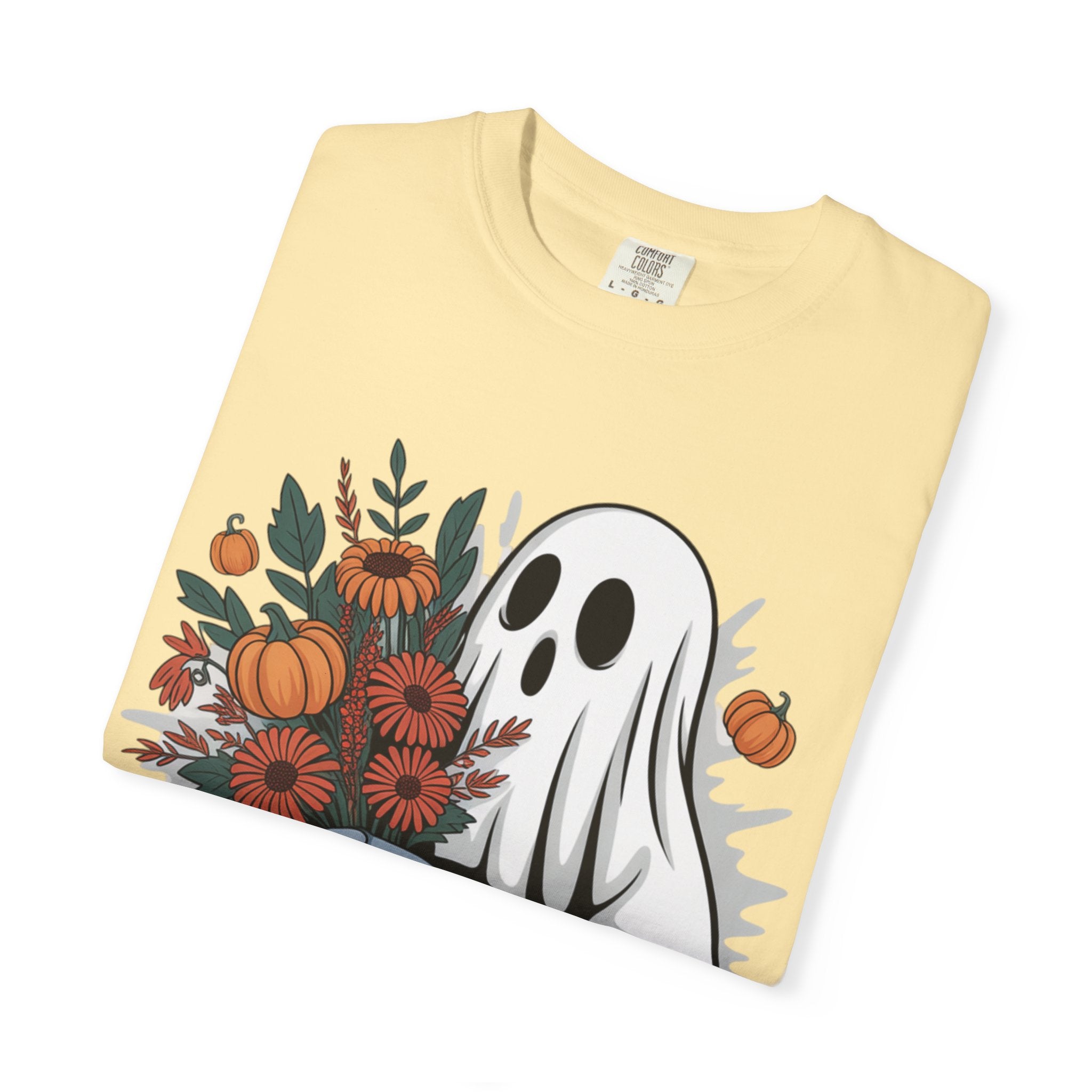 AI WEIRD "Glitch Garden Ghost" Unisex Garment-Dyed T-shirt