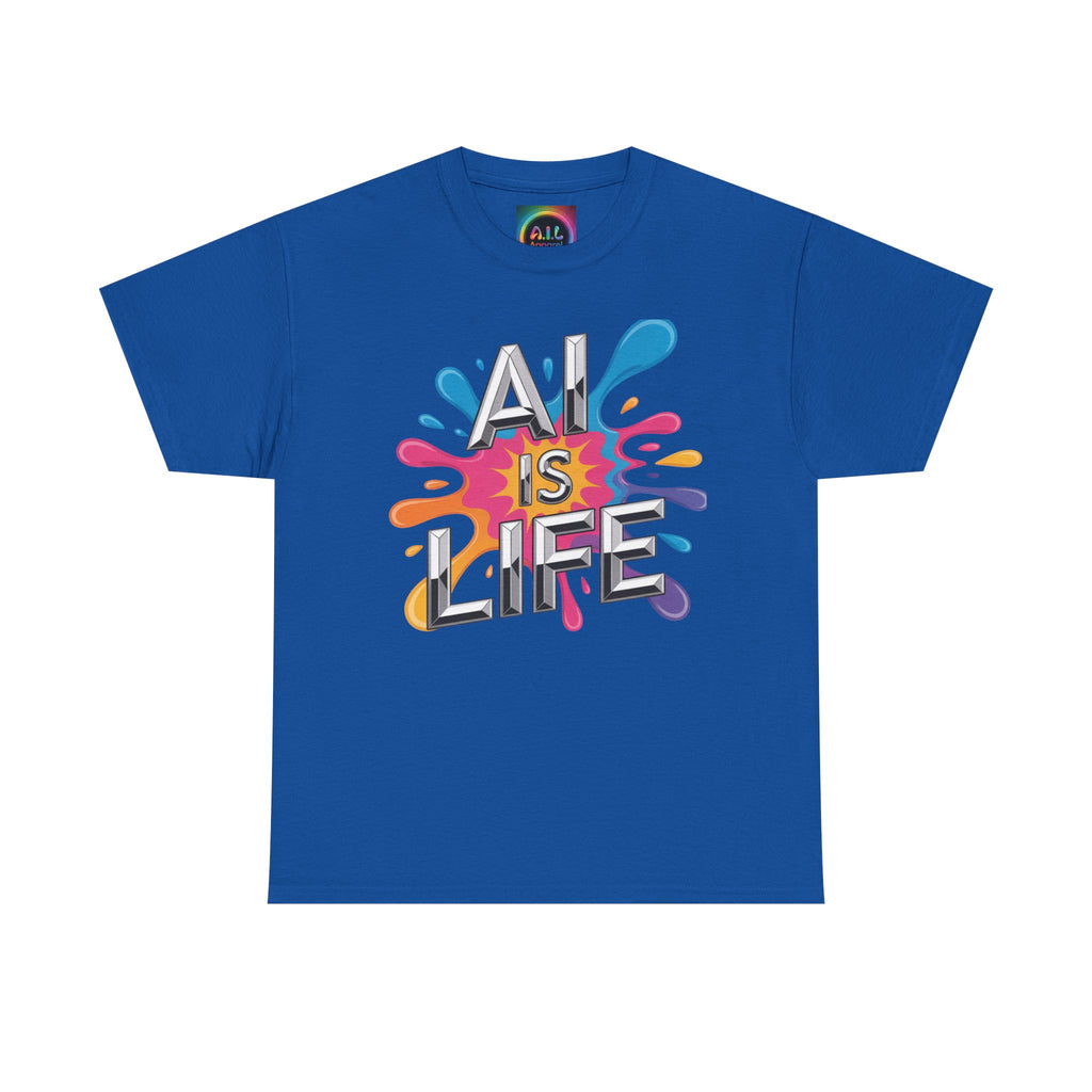 Ail Is Life "CHROME SPLATTER" Colorful Retro Splash Graphic T-Shirt