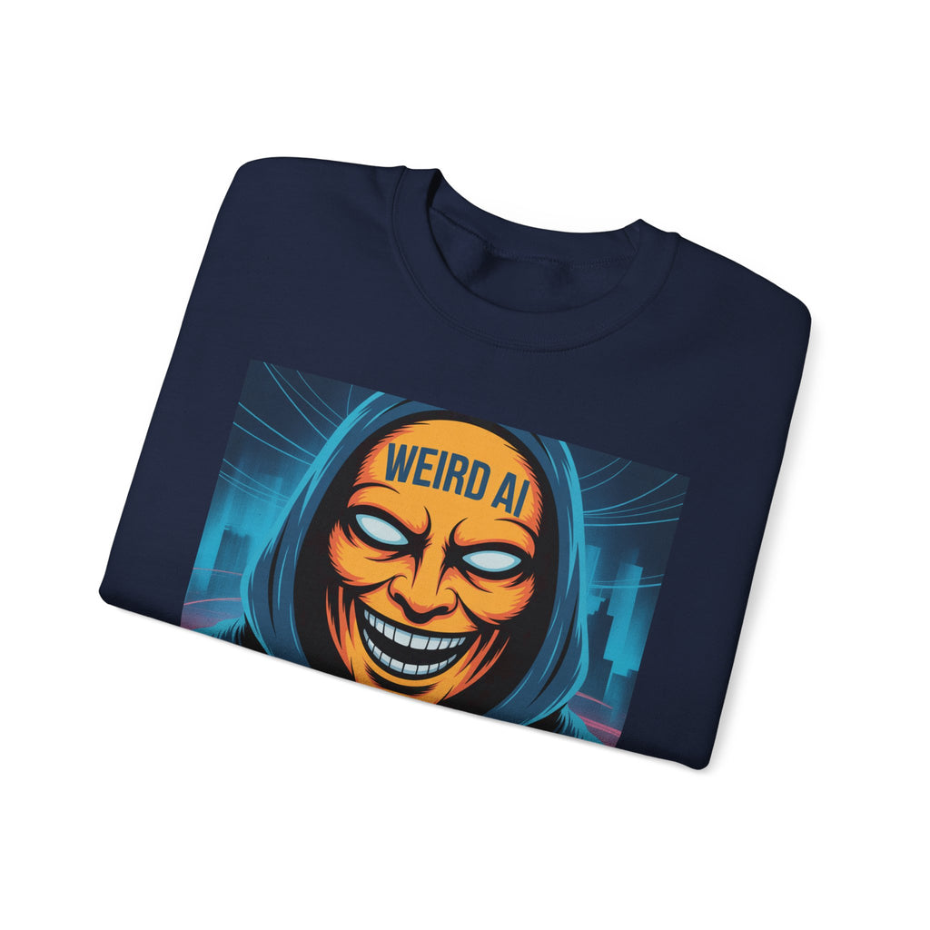 Weird AI "Masked Mode" Unisex Heavy Blend™ Crewneck Sweatshirt