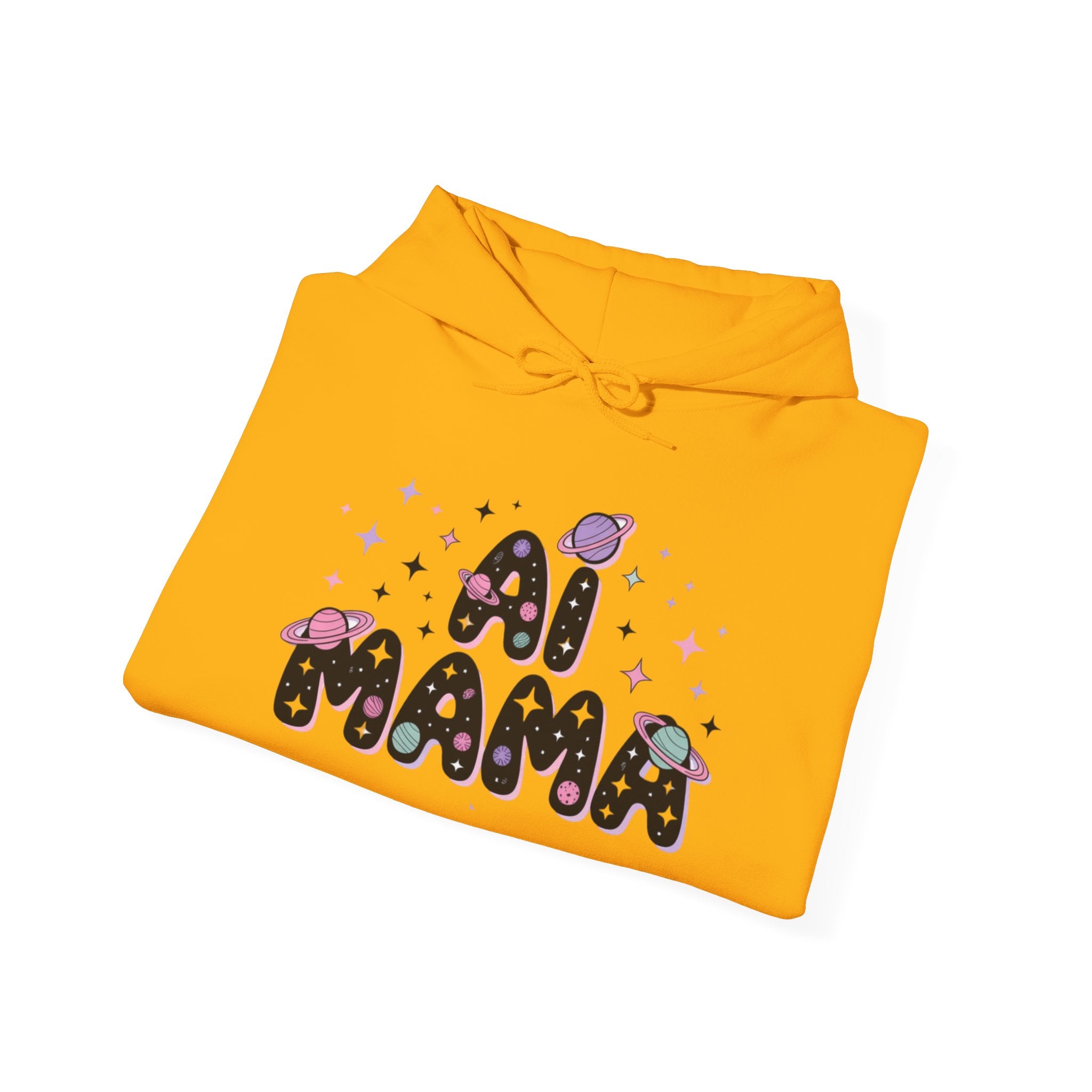 AI Mama Hoodie — Cute Space-Themed “Digital Daydreamer” Graphic Pullover