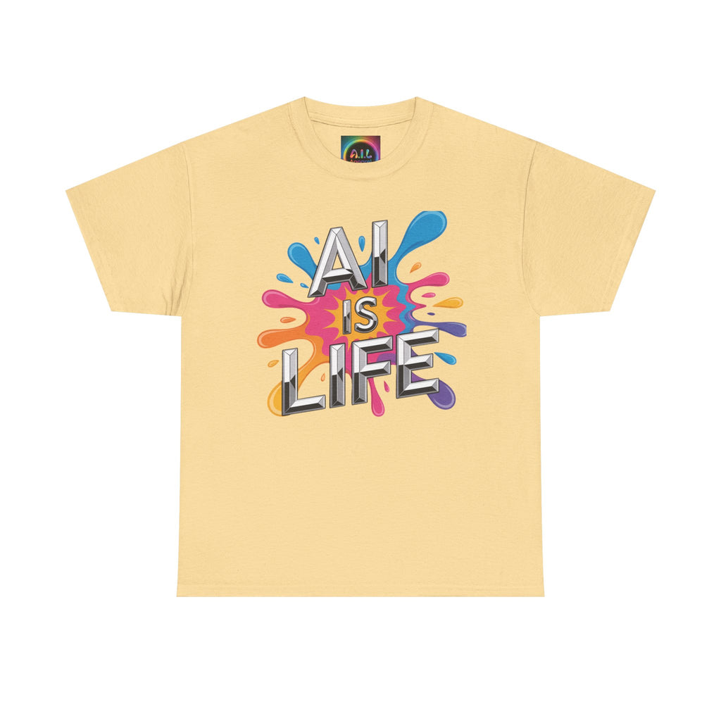 Ail Is Life "CHROME SPLATTER" Colorful Retro Splash Graphic T-Shirt