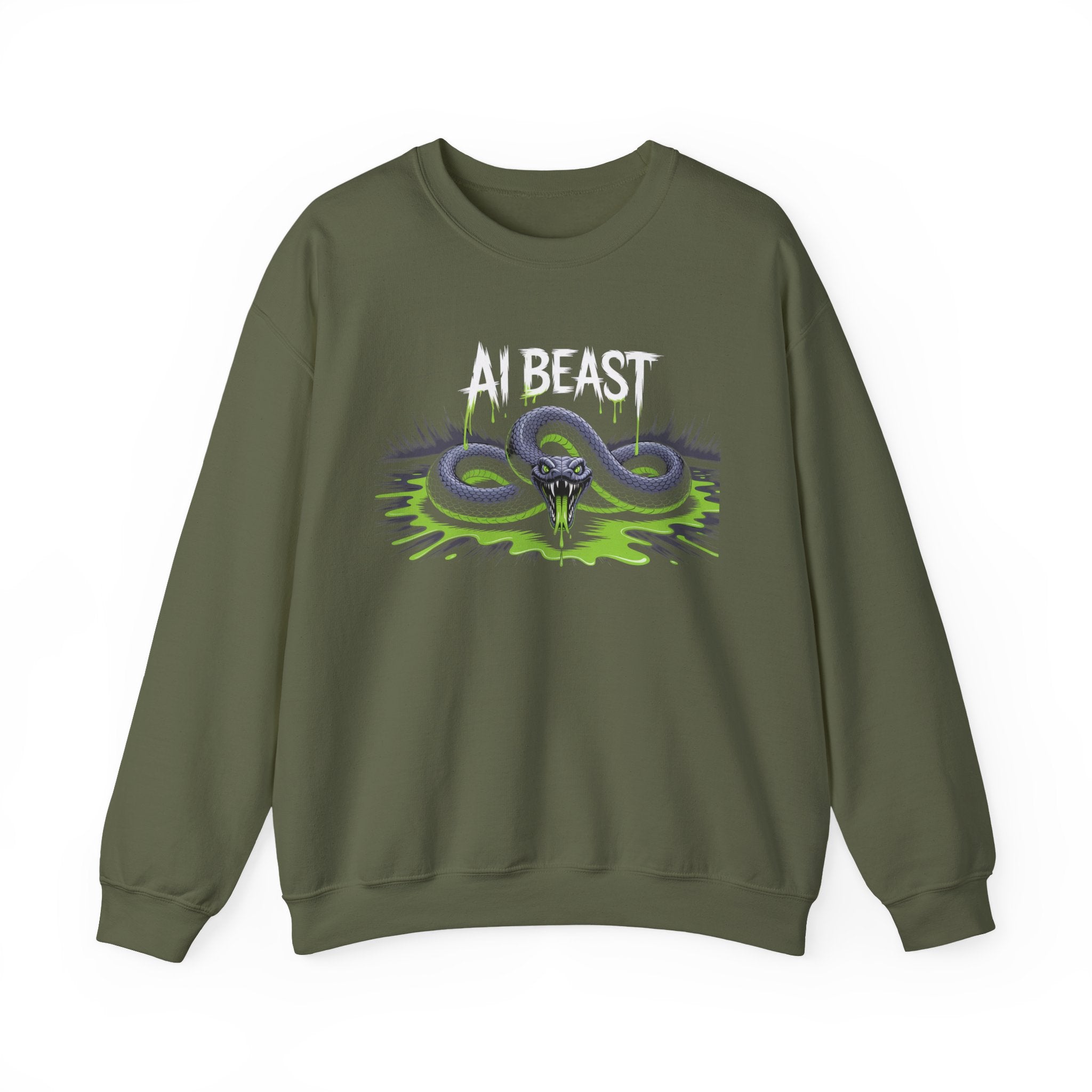 AI BEAST  "Digital Venom" Unisex Heavy Blend™ Crewneck Sweatshirt