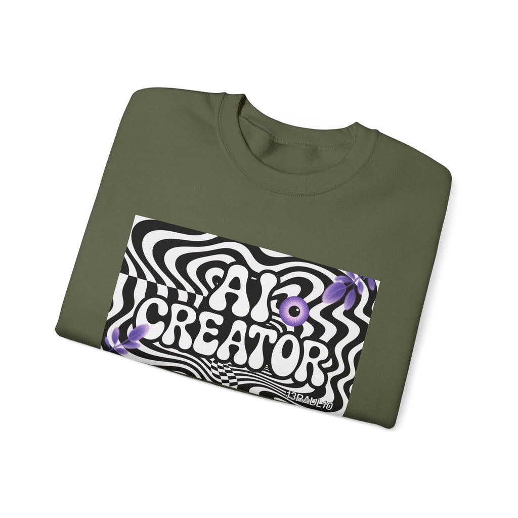AI Creator  "Optic Loop" Unisex Heavy Blend™ Crewneck Sweatshirt