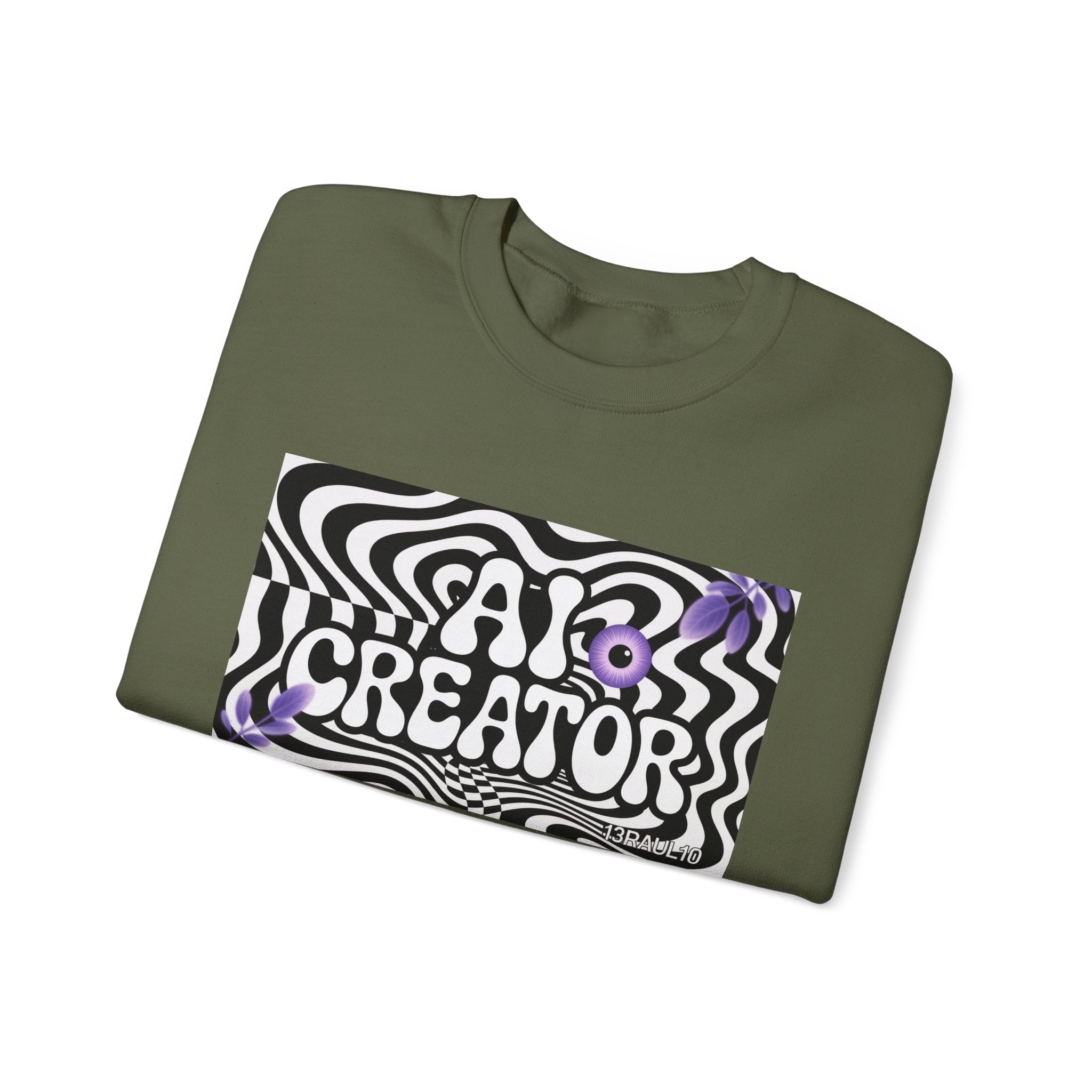AI Creator  "Optic Loop" Unisex Heavy Blend™ Crewneck Sweatshirt