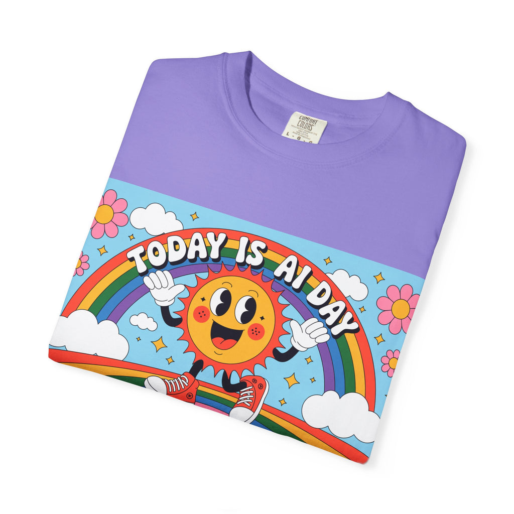 Today Is AI Day  "Sunshine Circuit" Unisex Garment-Dyed T-shirt