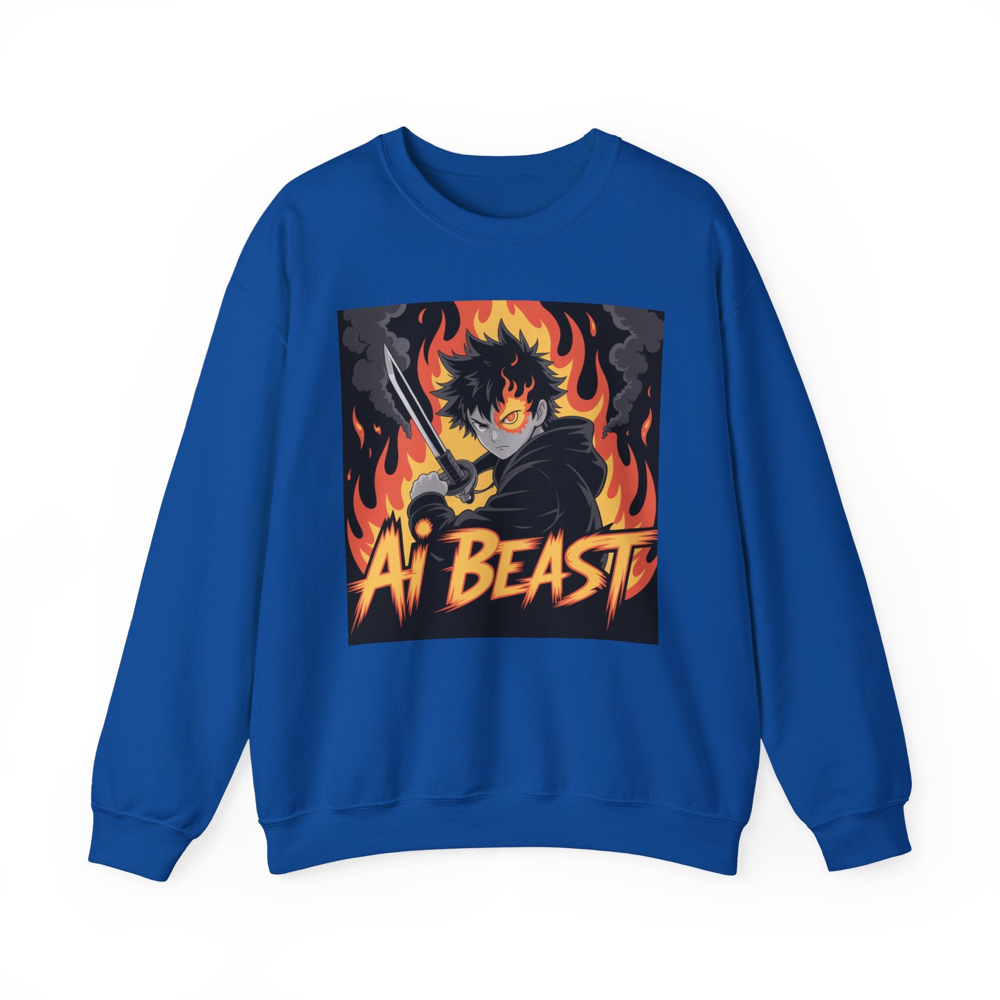 AI BEAST  "Warrior.exe"  Unisex Heavy Blend™ Crewneck Sweatshirt