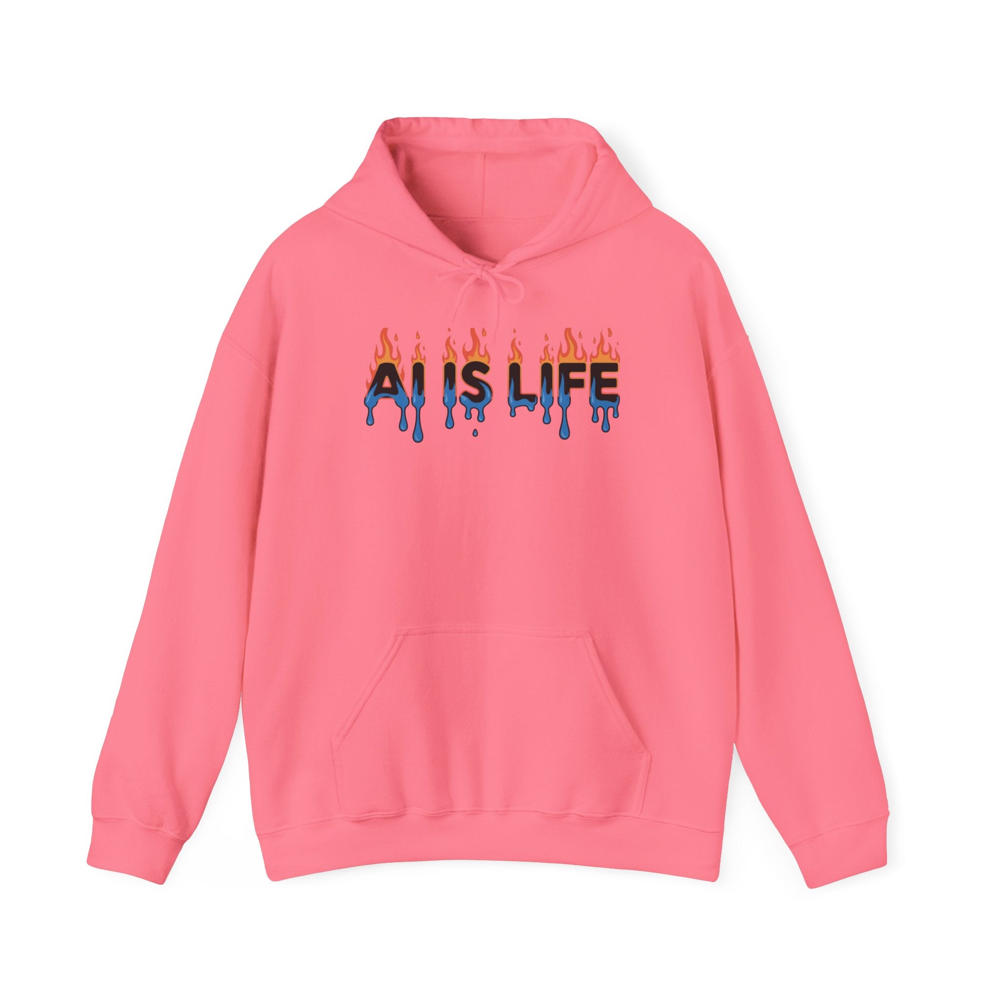 AI IS LIFE   “AI MELTDOWN”  Unisex Heavy Blend™ Hooded Sweatshirt