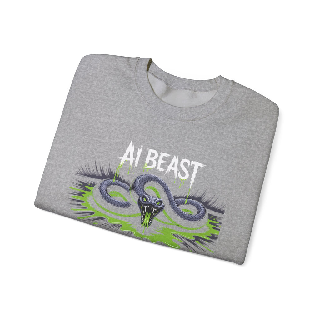 AI BEAST  "Digital Venom" Unisex Heavy Blend™ Crewneck Sweatshirt