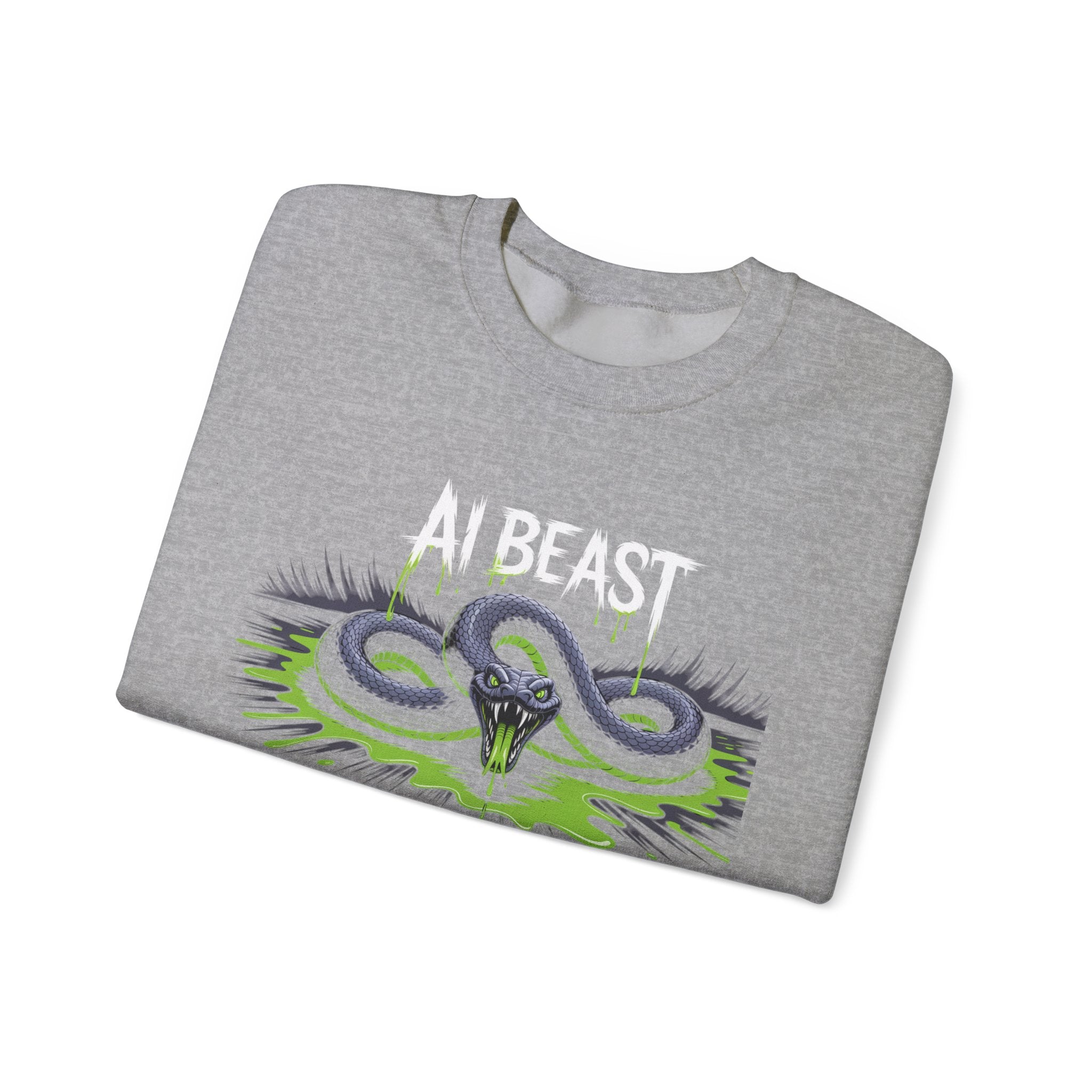 AI BEAST  "Digital Venom" Unisex Heavy Blend™ Crewneck Sweatshirt