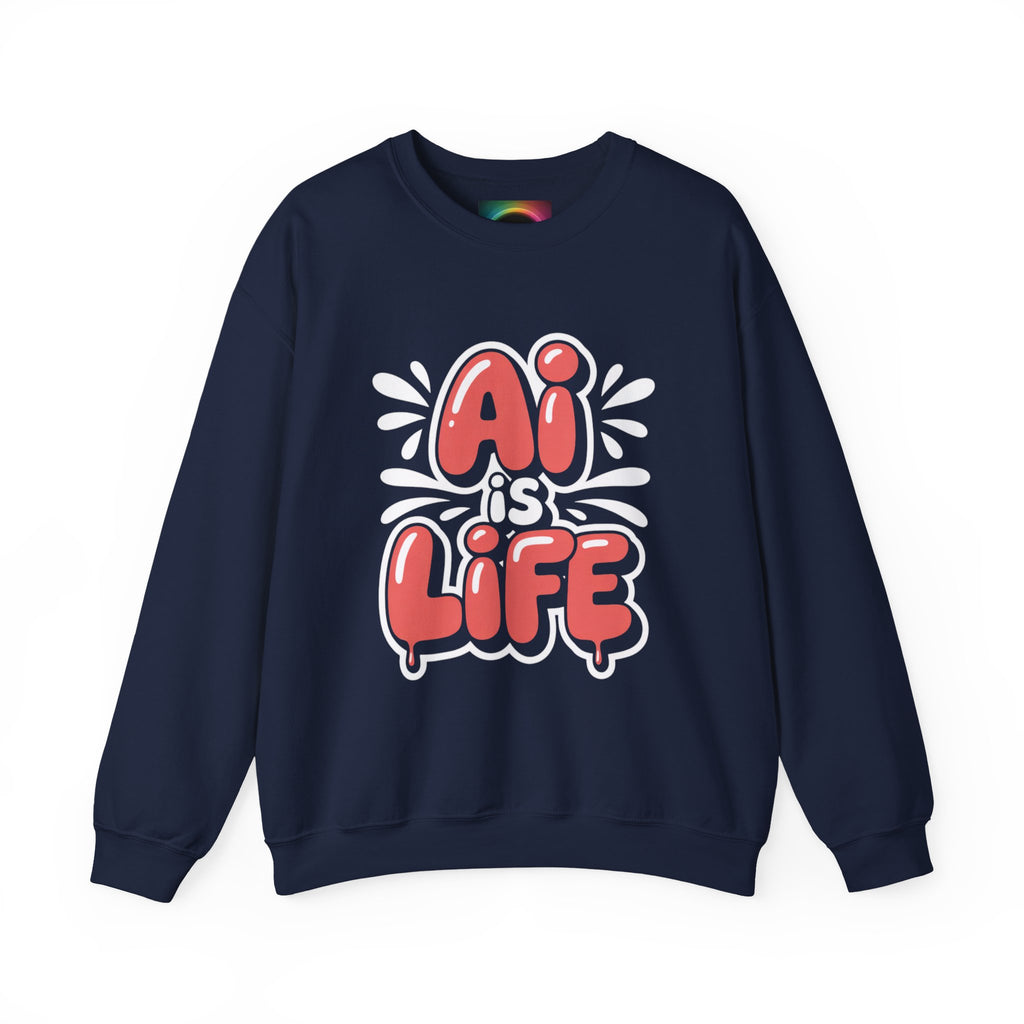AI IS LIFE  " Neural Pop "  Unisex Heavy Blend™ Crewneck Sweatshirt