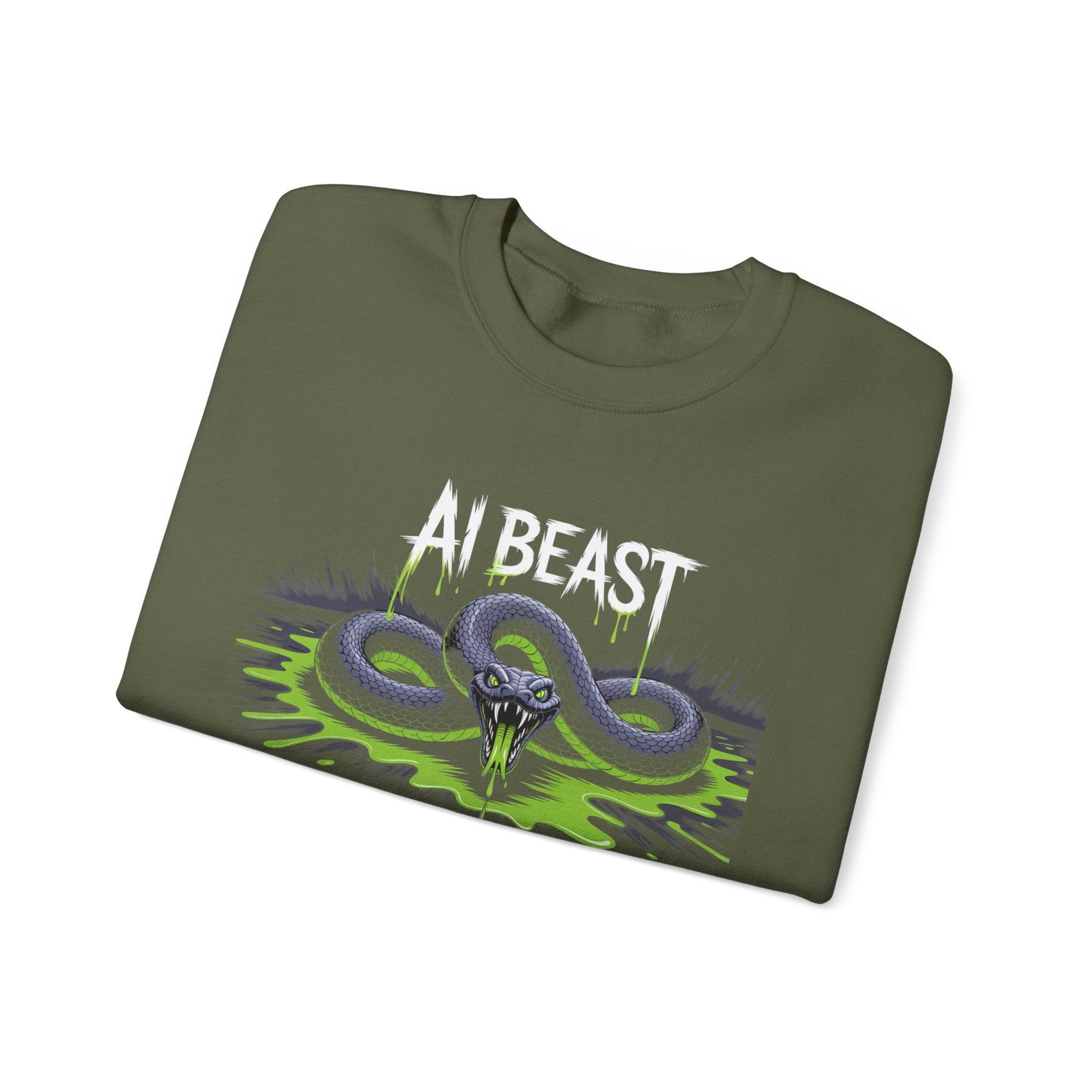 AI BEAST  "Digital Venom" Unisex Heavy Blend™ Crewneck Sweatshirt