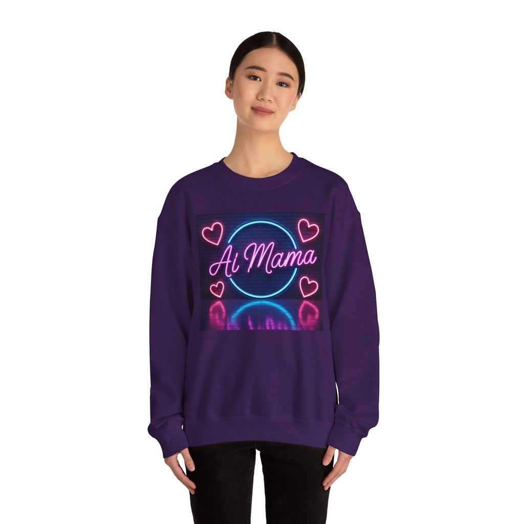 AI MAMA “ Electric Love Loop ” Unisex Heavy Blend™ Crewneck Sweatshirt