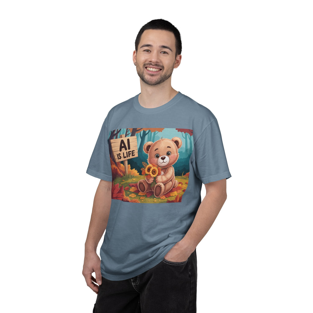 AI IS LIFE  " Cuddle Code "  Unisex Garment-Dyed T-shirt