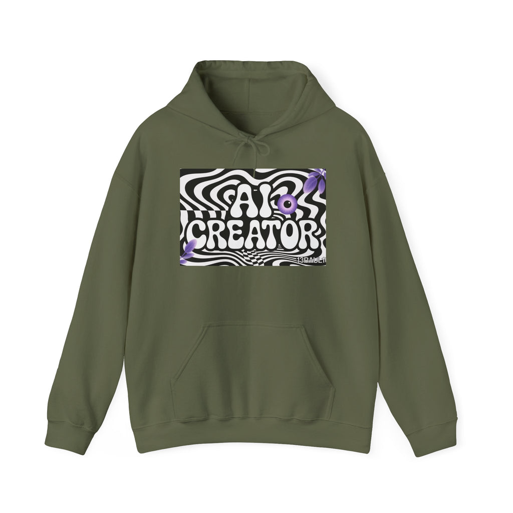 AI Creator  "Optic Loop" Unisex Heavy Blend™ Hooded Sweatshirt