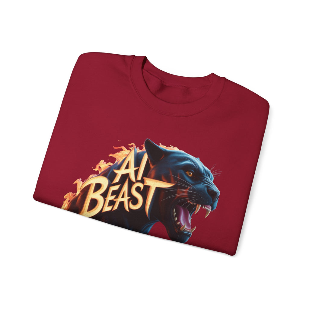 AI BEAST  "Wildfire Algorithm" Unisex Heavy Blend™ Crewneck Sweatshirt