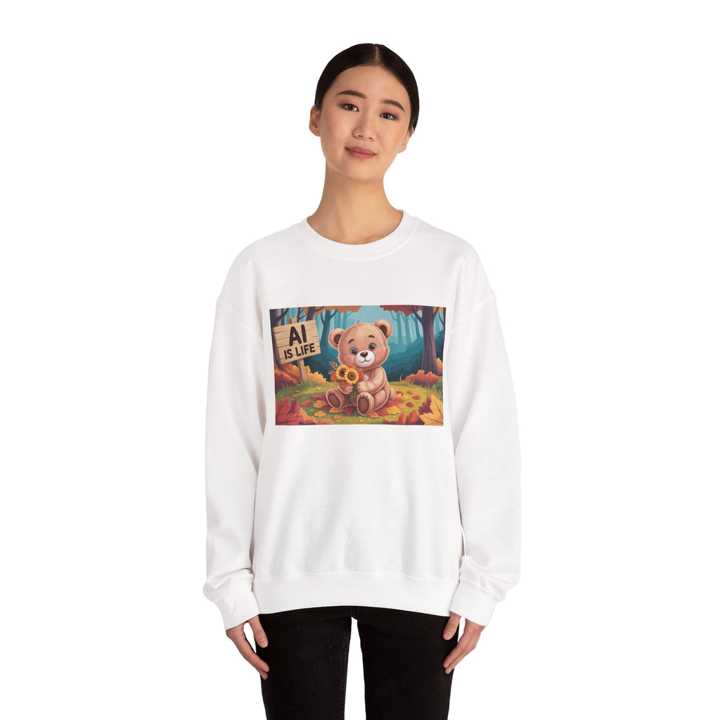 AI IS LIFE  " Cuddle Code "   Unisex Heavy Blend™ Crewneck Sweatshirt