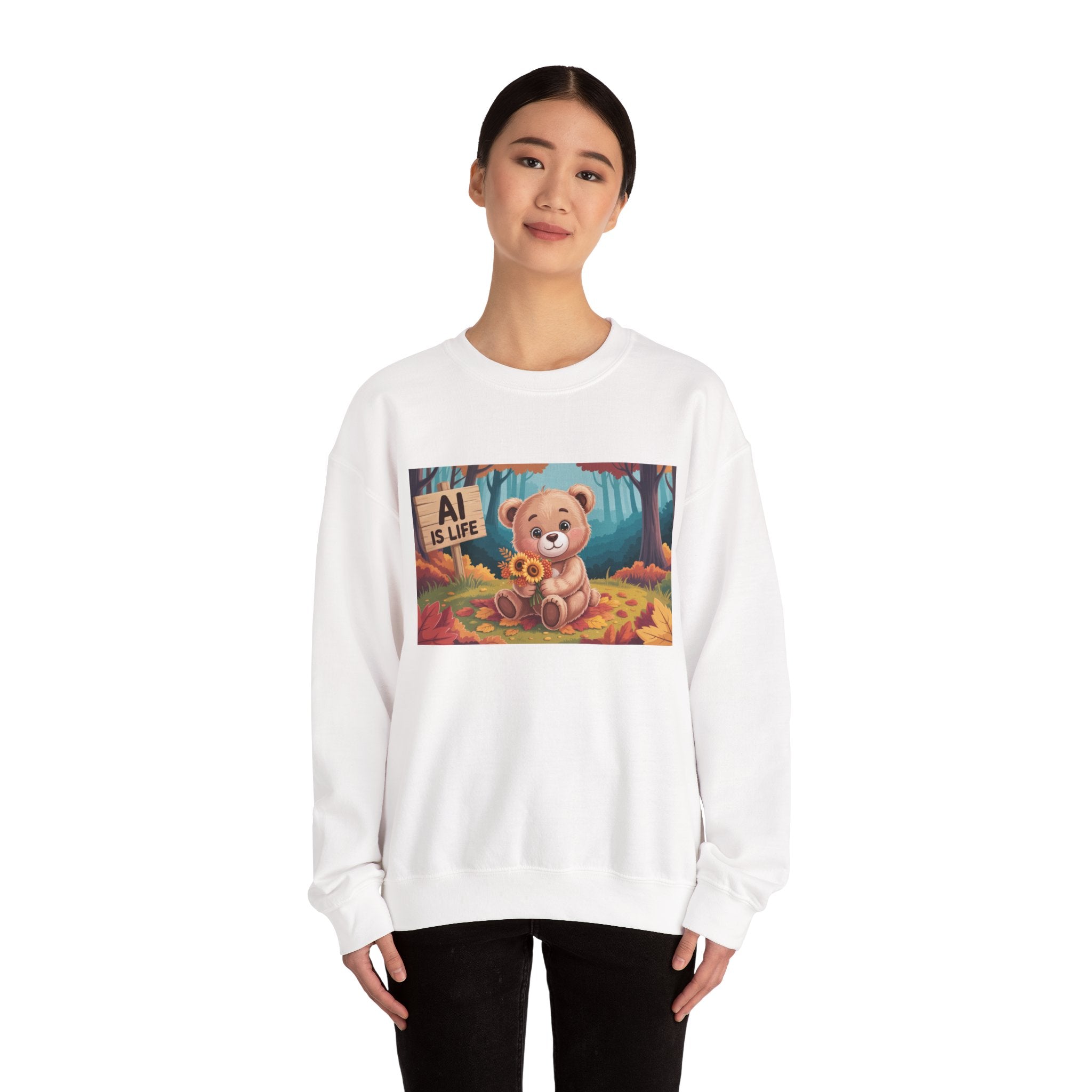 AI IS LIFE  " Cuddle Code "   Unisex Heavy Blend™ Crewneck Sweatshirt