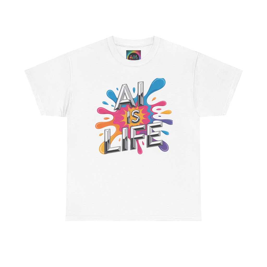 Ail Is Life "CHROME SPLATTER" Colorful Retro Splash Graphic T-Shirt