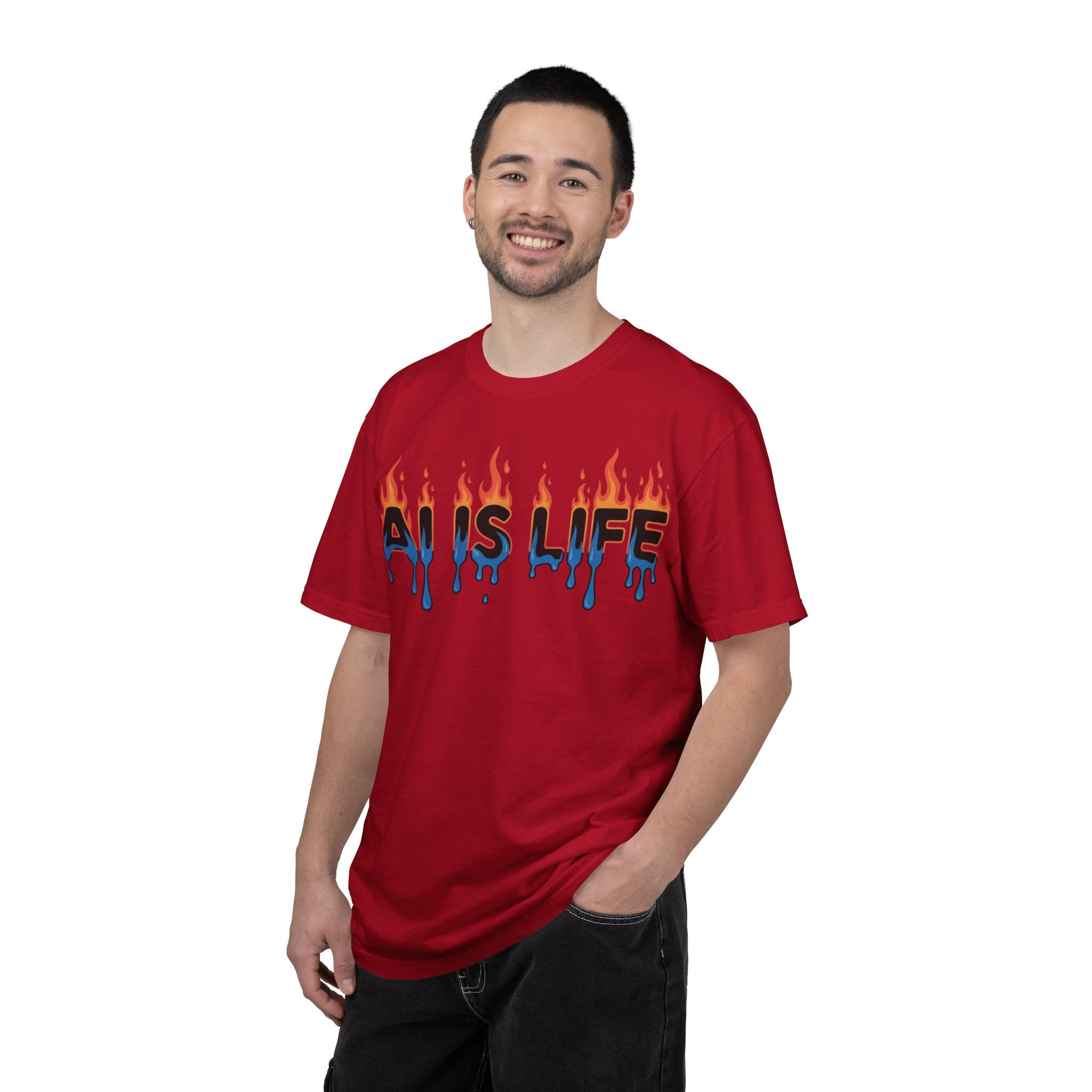 AI IS LIFE – “AI MELTDOWN” Unisex Garment-Dyed T-shirt