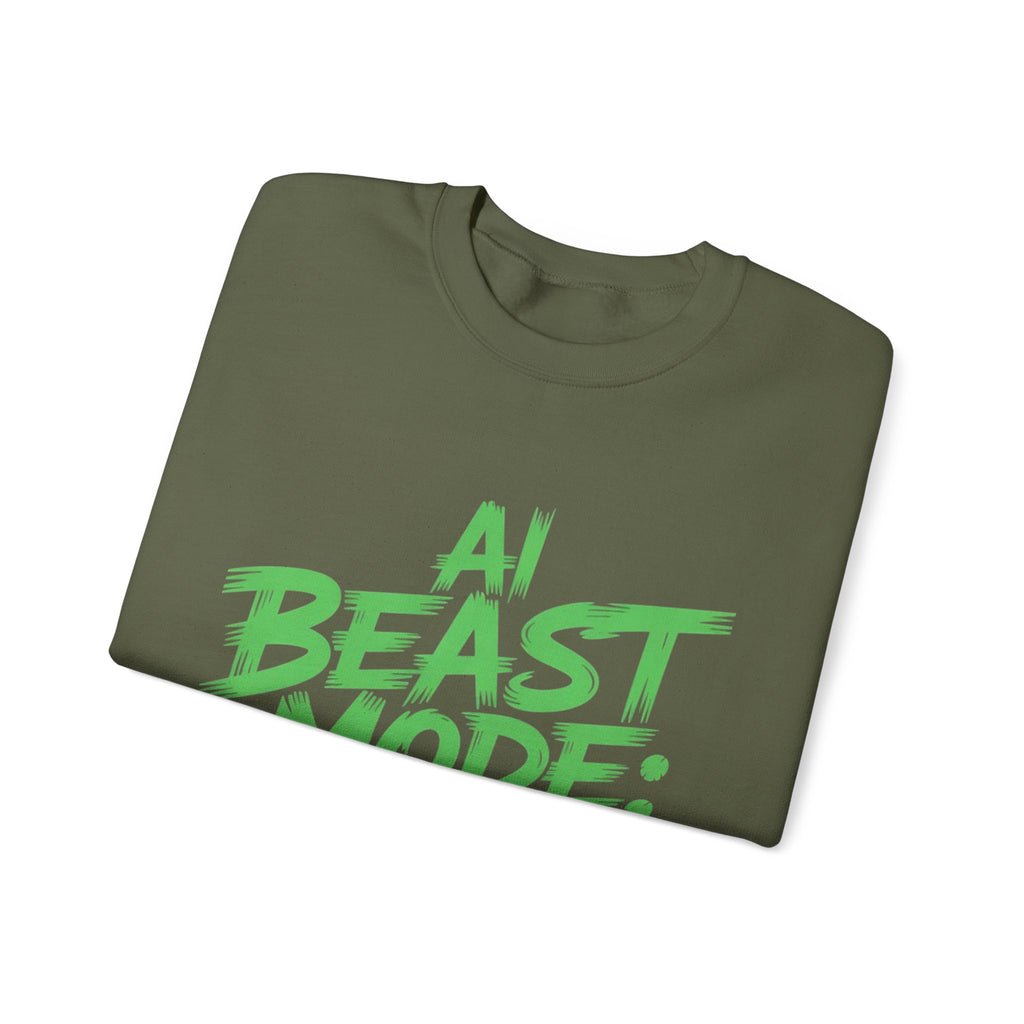 AI BEAST MODE: ON “DIGITAL HULK ENERGY” Unisex Heavy Blend™ Crewneck Sweatshirt