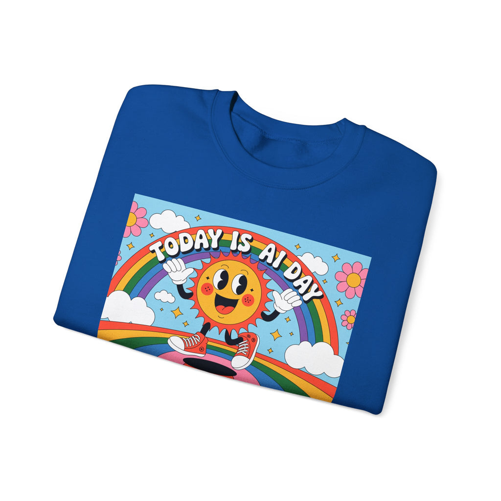 Today Is AI Day  "Sunshine Circuit" Unisex Heavy Blend™ Crewneck Sweatshirt