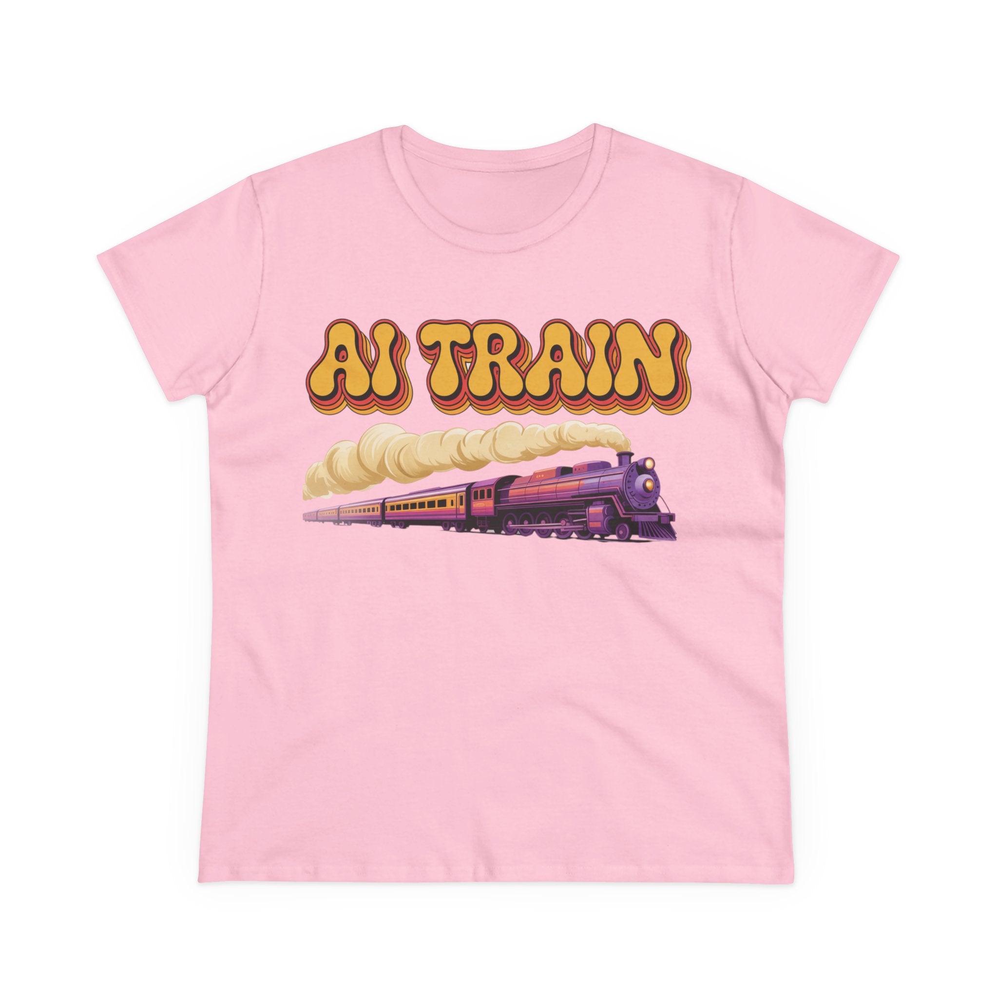 AI TRAIN  "Quantum Rail System" Women's Midweight Cotton Tee