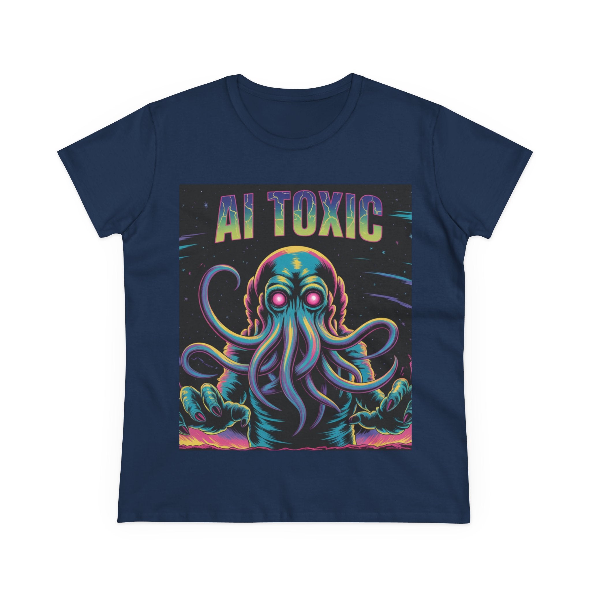 AI TOXIC  "Data Overlord" Women's Midweight Cotton Tee