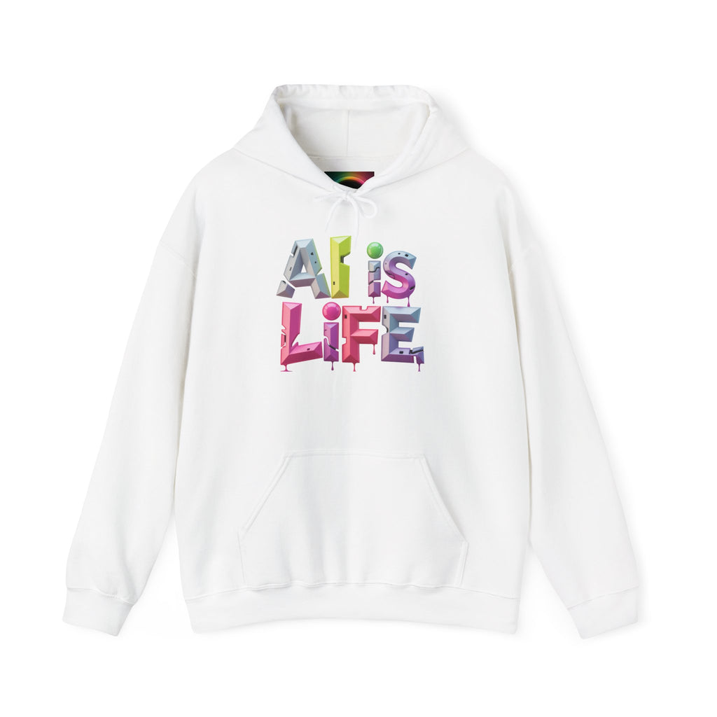 Ali is Life "GRAFFITI DIMENSION" Colorful Text Pullover Hoodie