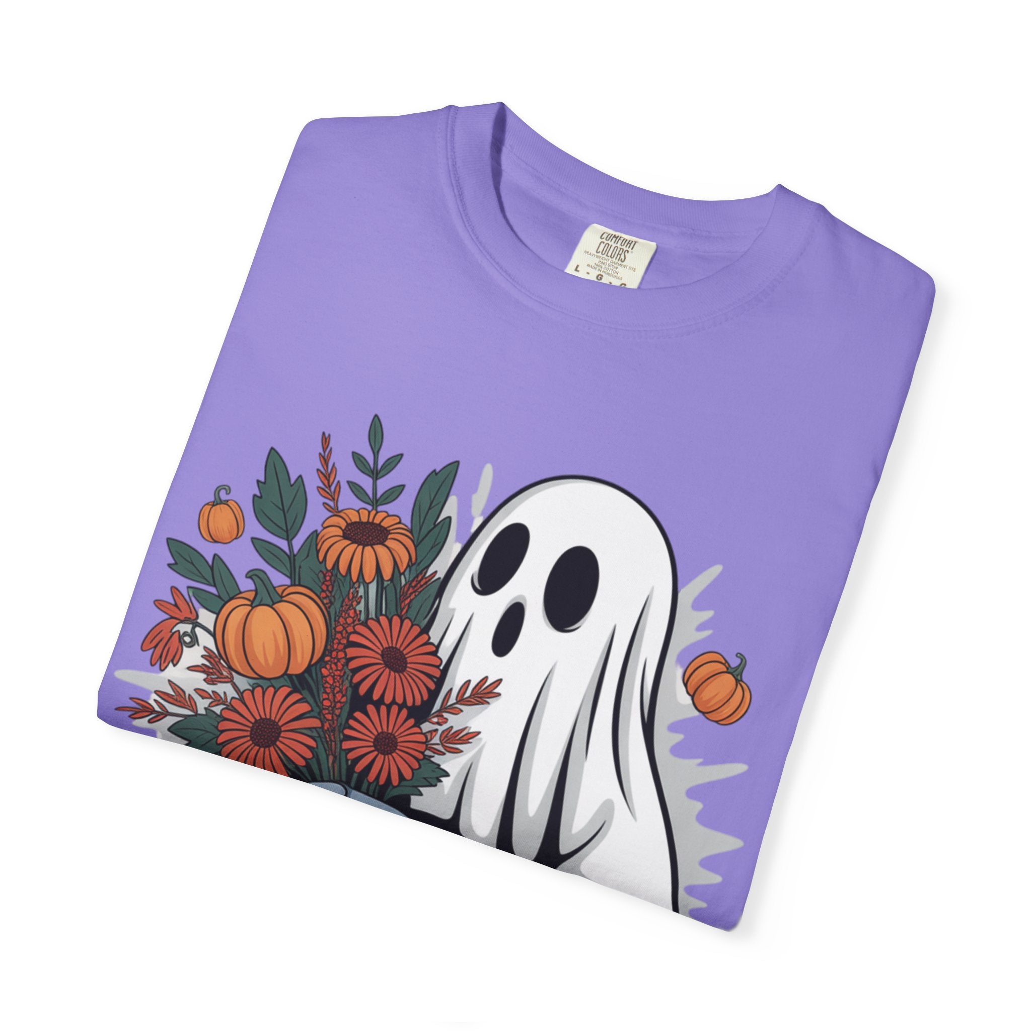 AI WEIRD "Glitch Garden Ghost" Unisex Garment-Dyed T-shirt