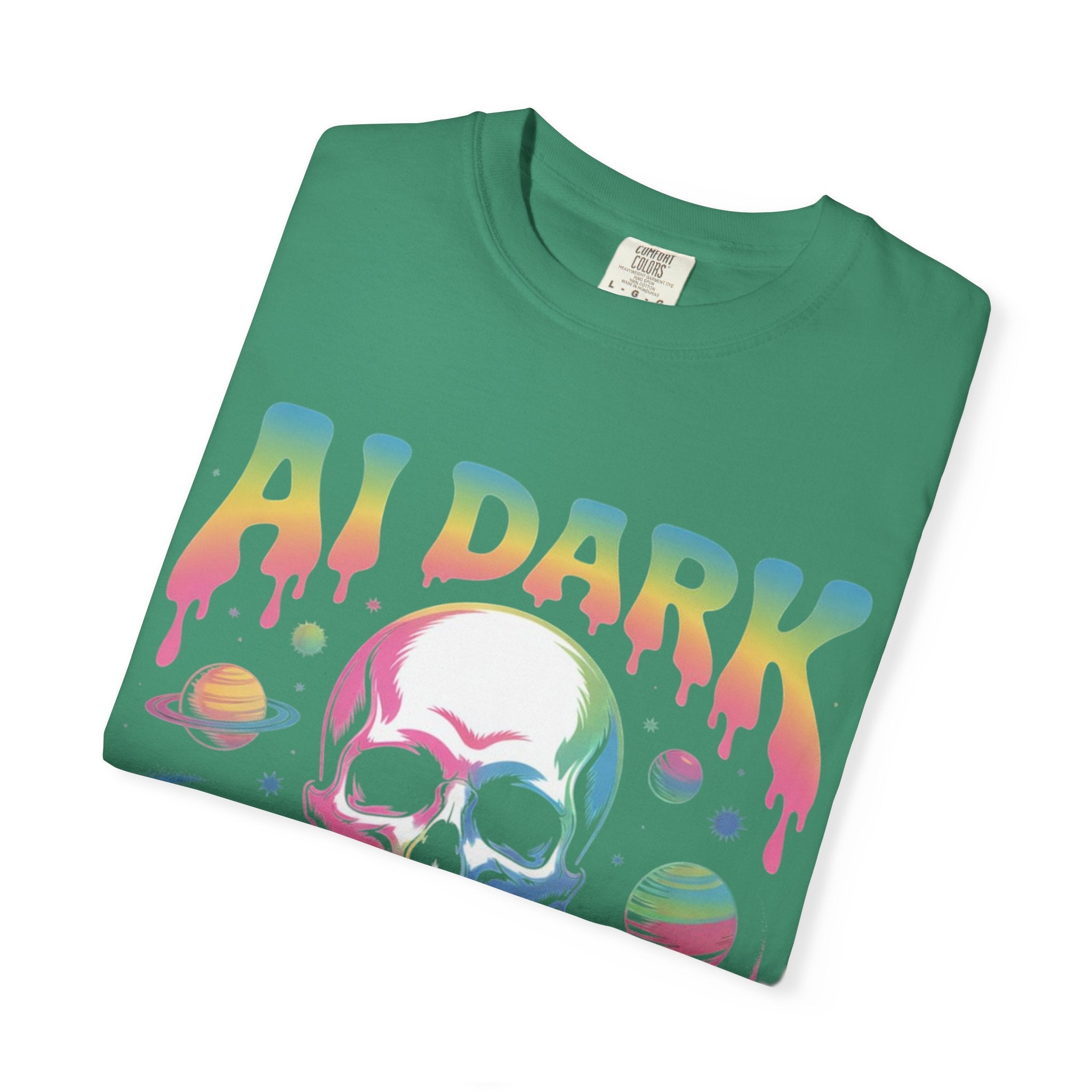 AI DARK “Death of Data” Unisex Garment-Dyed T-shirt