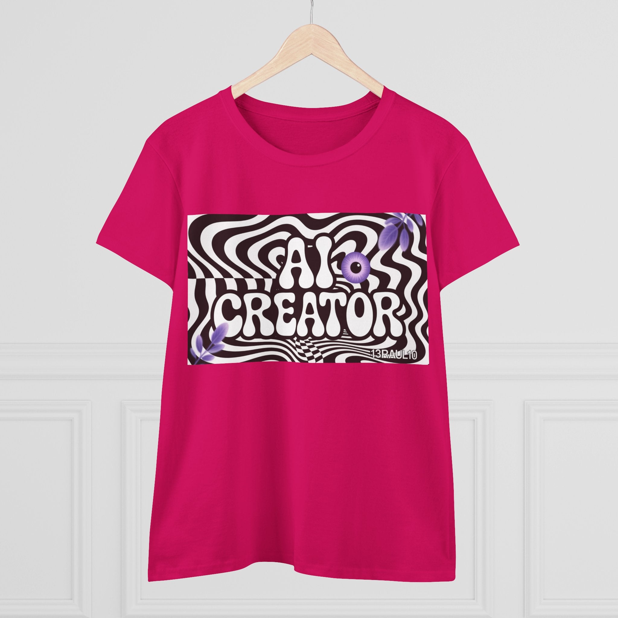 AI Creator  "Optic Loop" Women's Midweight Cotton Tee
