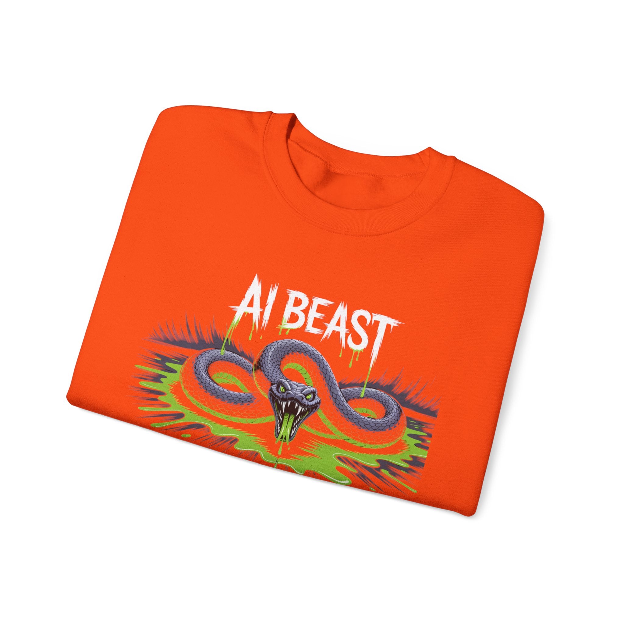 AI BEAST  "Digital Venom" Unisex Heavy Blend™ Crewneck Sweatshirt