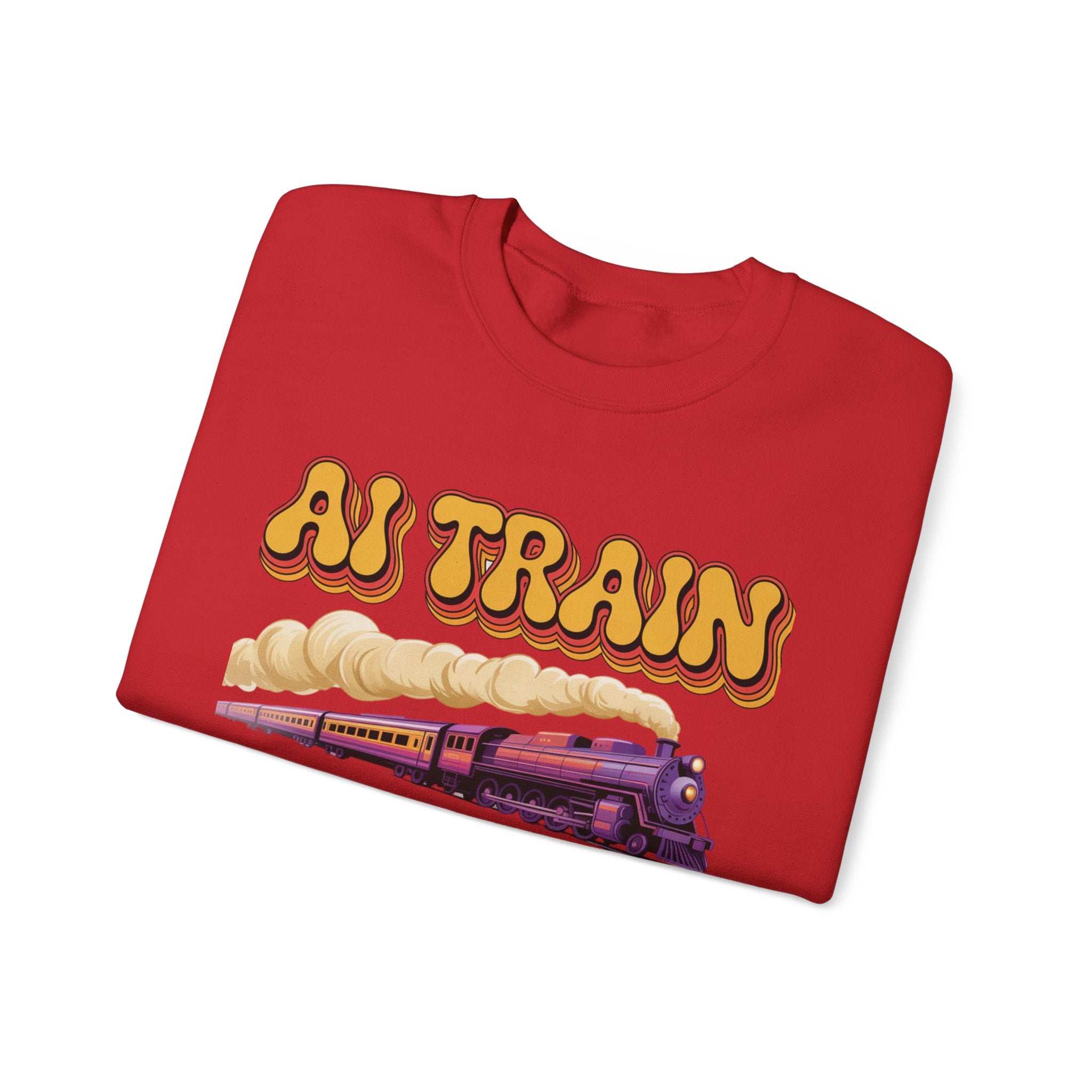 AI TRAIN  "Quantum Rail System" Unisex Heavy Blend™ Crewneck Sweatshirt