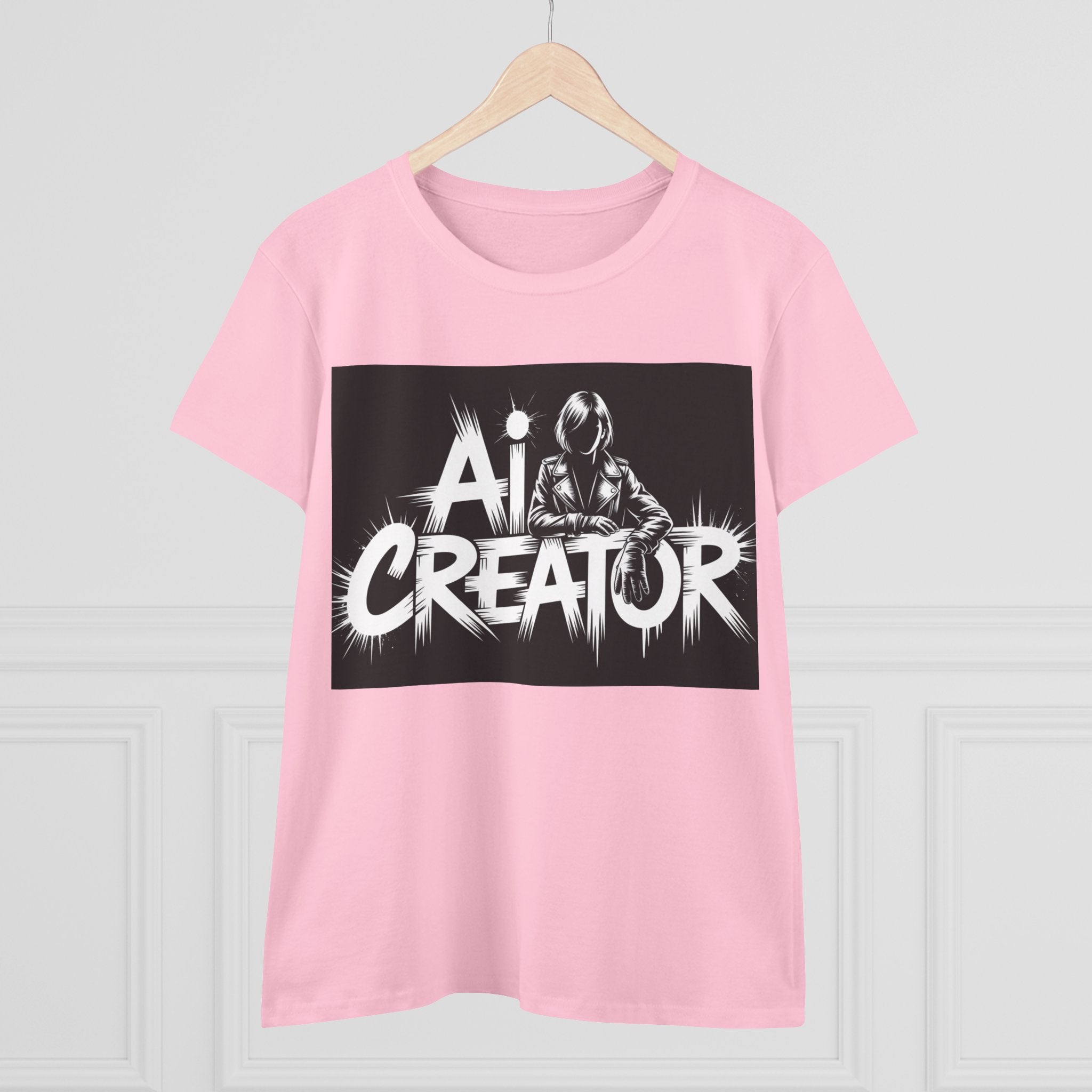 AI Creator  "Digital Rebel" Women's Midweight Cotton Tee