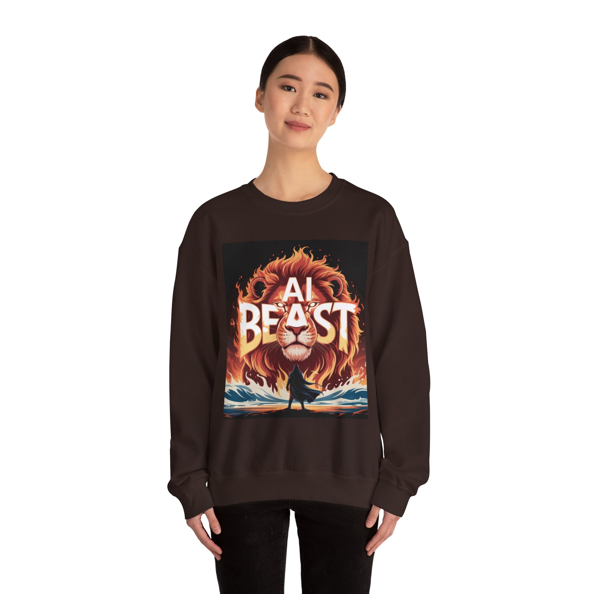 AI BEAST “Majestic Upload” Unisex Heavy Blend™ Crewneck Sweatshirt