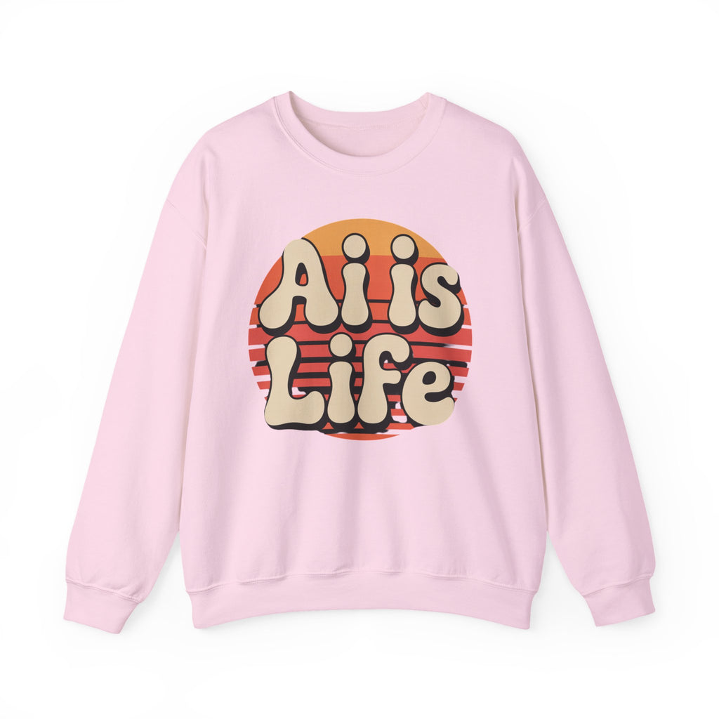 AI is Life "SUNSET CIRCUITRY" Unisex Heavy Blend™ Crewneck Sweatshirt
