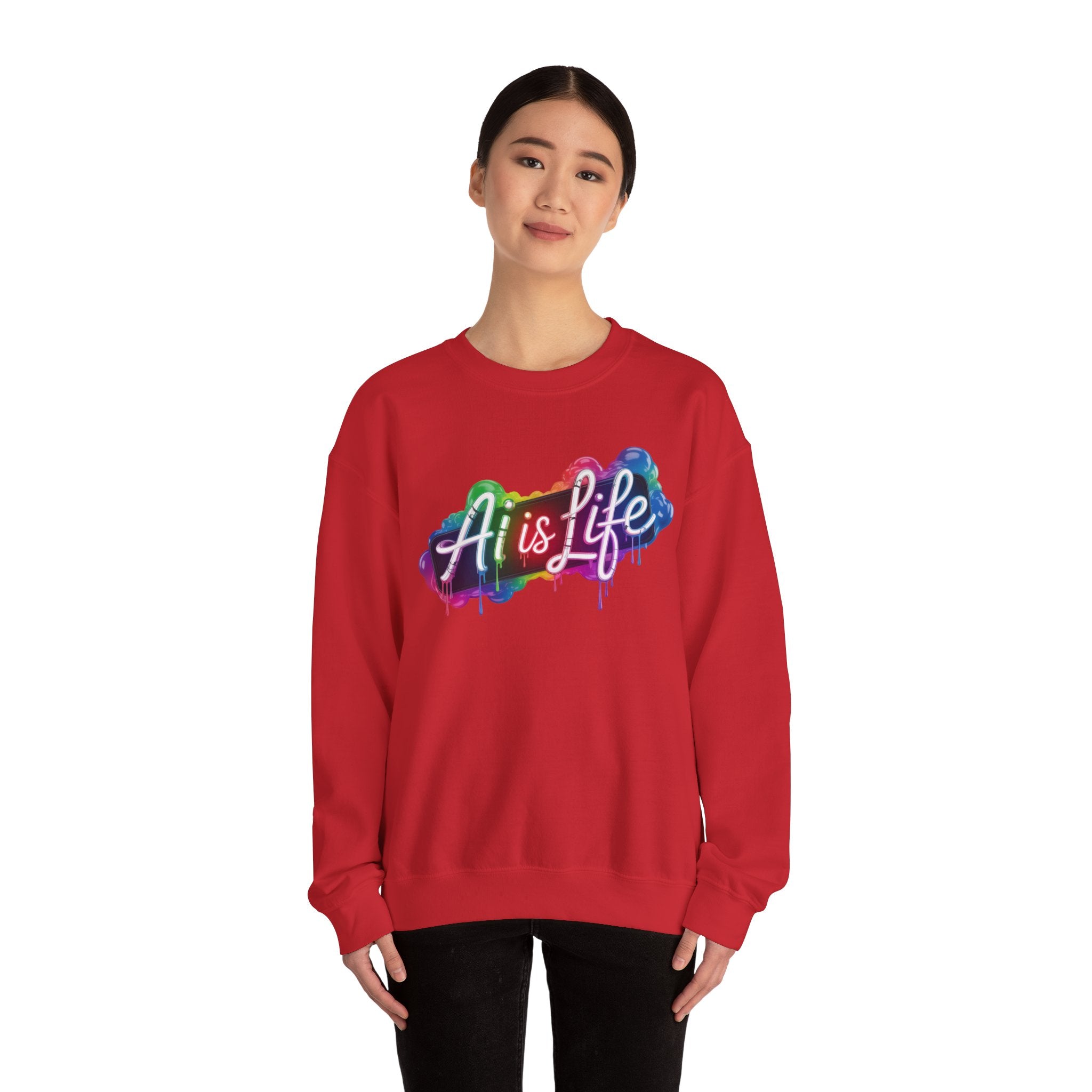 AI is LIFE  “PipeDream Intelligence”  Heavy Blend™ Crewneck Sweatshirt