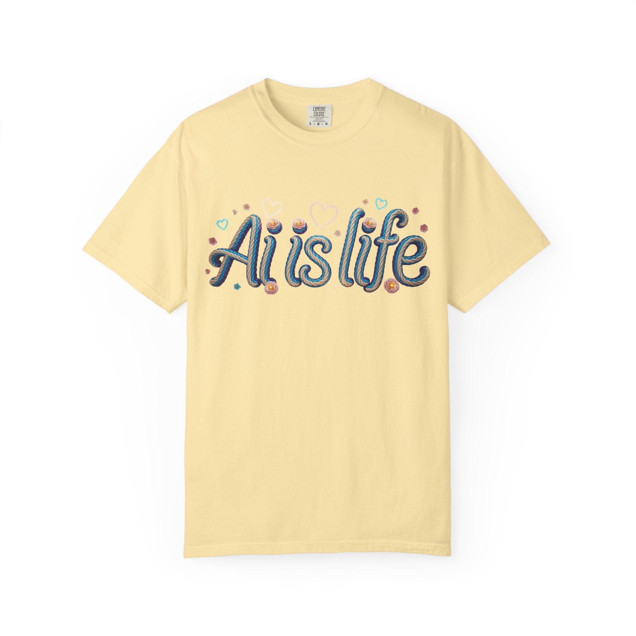 AI is Life  "TWISTED BEAUTY" Unisex Garment-Dyed T-shirt