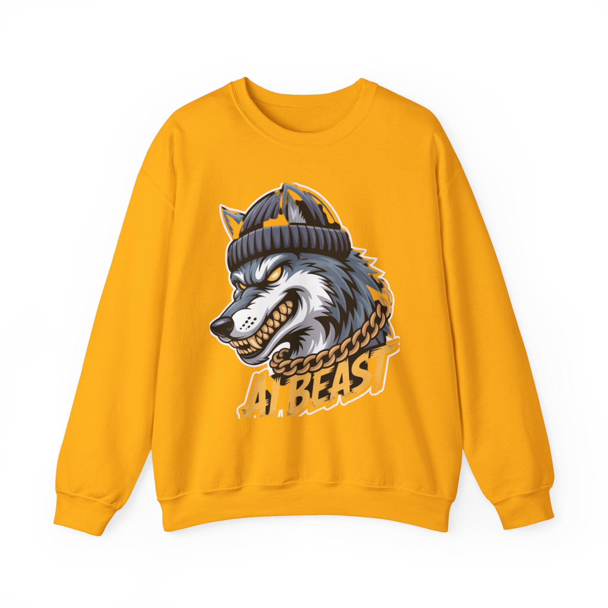 AI BEAST  "Wolf Byte Syndicate" Unisex Heavy Blend™ Crewneck Sweatshirt