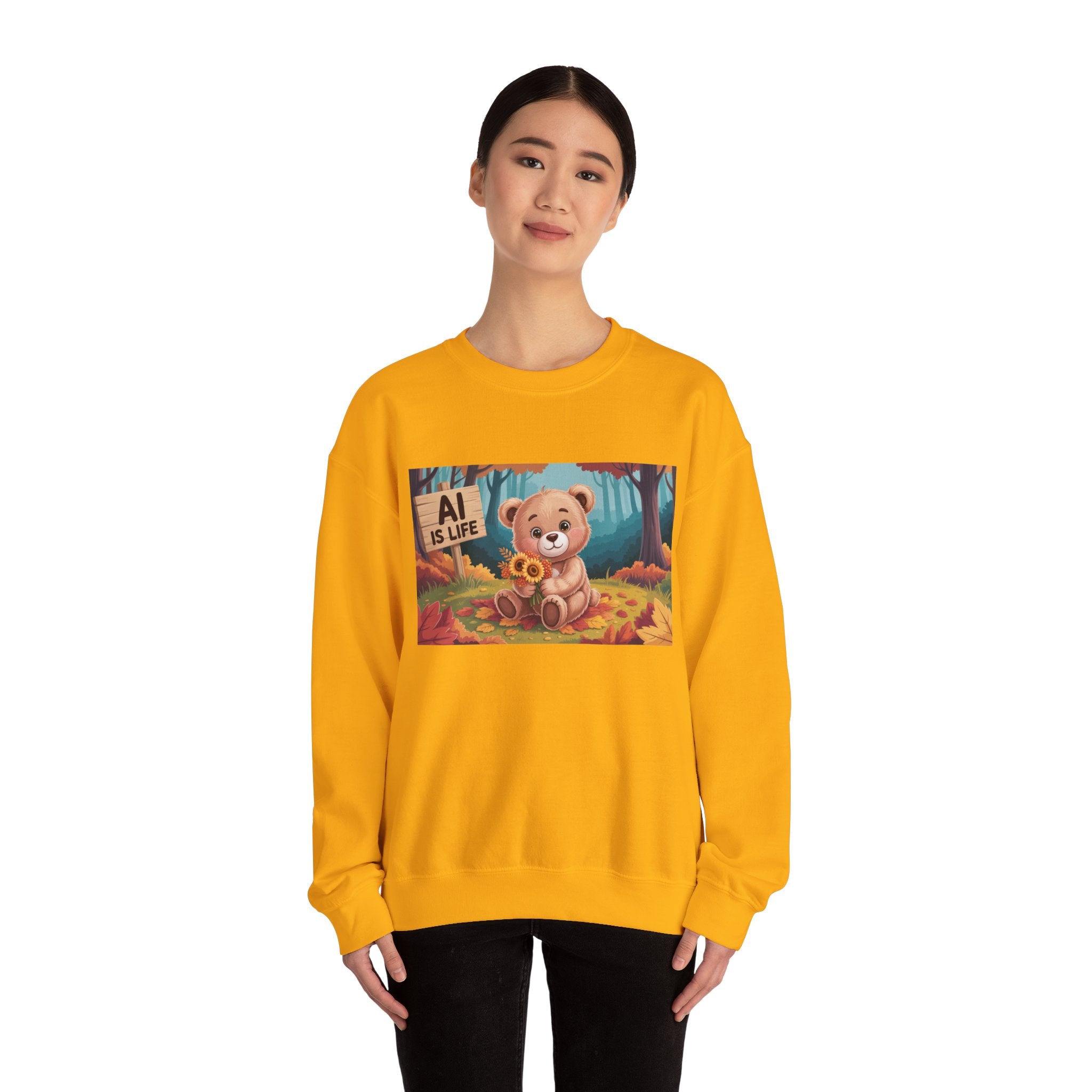AI IS LIFE  " Cuddle Code "   Unisex Heavy Blend™ Crewneck Sweatshirt