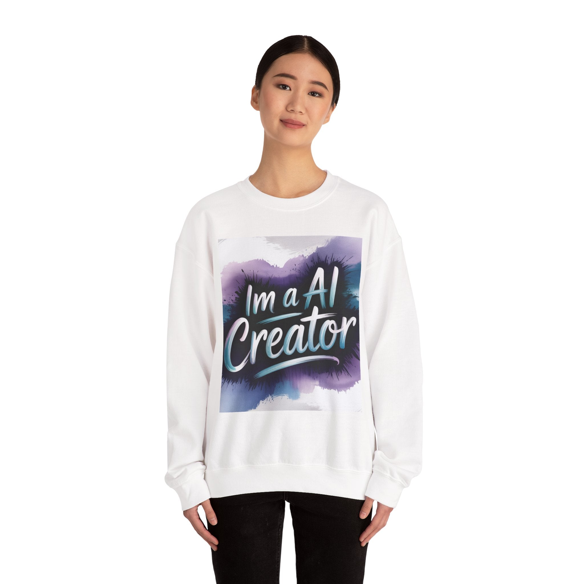 I’m a AI Creator "DIGITAL BRUSHSTROKE" Unisex Garment-Dyed Sweatshirt