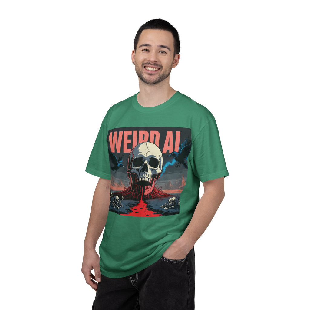 Weird AI  "Skeleton Volcano Edition”  Unisex Garment-Dyed T-shirt