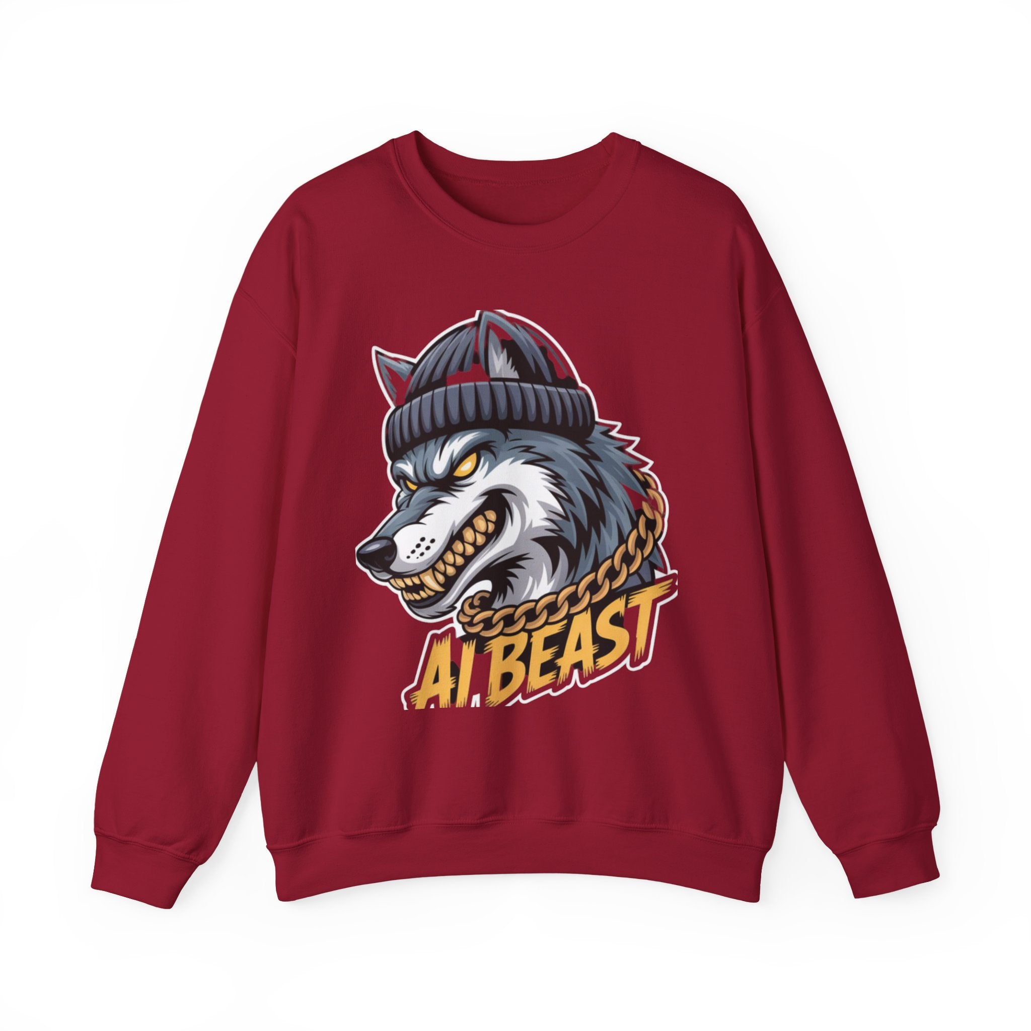 AI BEAST  "Wolf Byte Syndicate" Unisex Heavy Blend™ Crewneck Sweatshirt